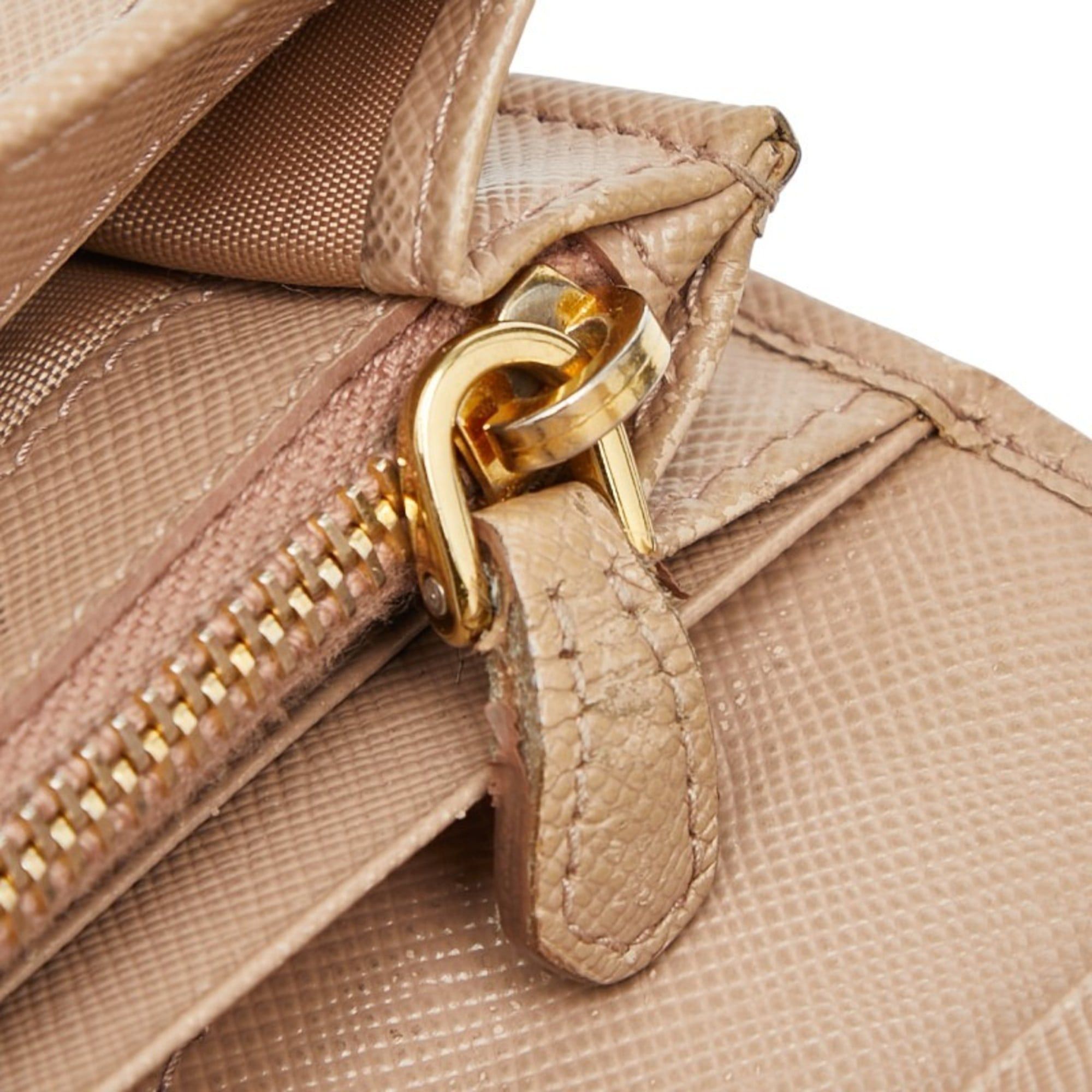 Prada Prada Logo Long Wallet 1M1132 Beige Saffiano Leather Women's PRADA Size ONE SIZE - 9 Thumbnail