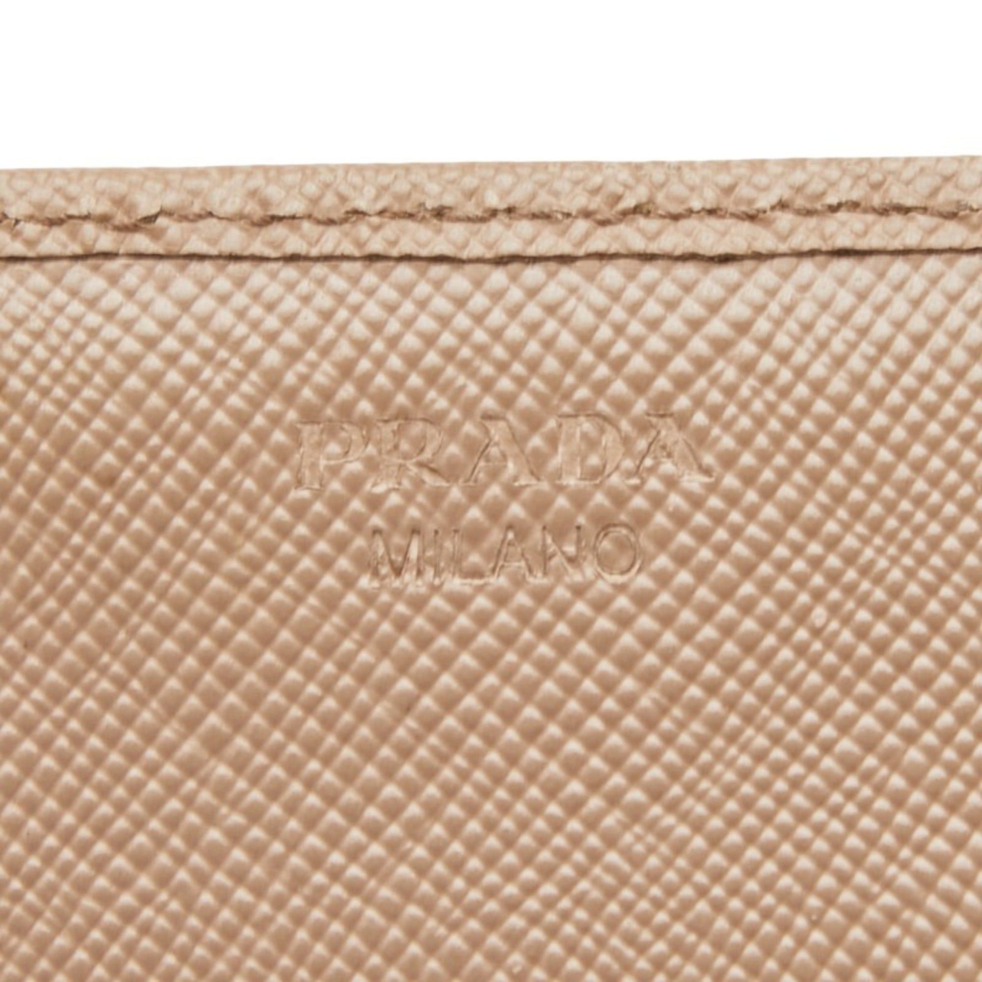Prada Prada Logo Long Wallet 1M1132 Beige Saffiano Leather Women's PRADA Size ONE SIZE - 13 Thumbnail