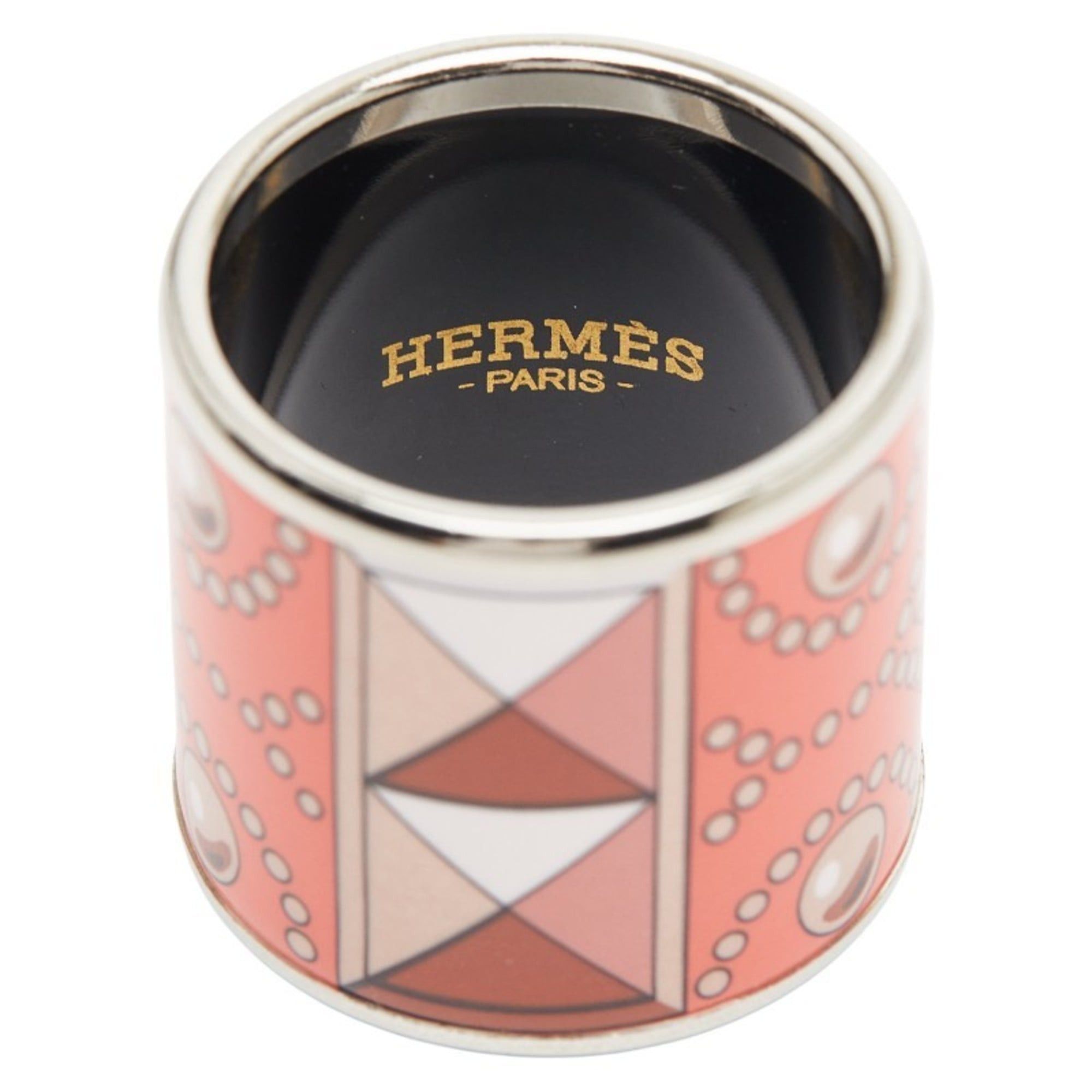 Hermes Hermes Collier de Chien motif scarf with silver and orange metal ring, women's. Size ONE SIZE - 5 Thumbnail