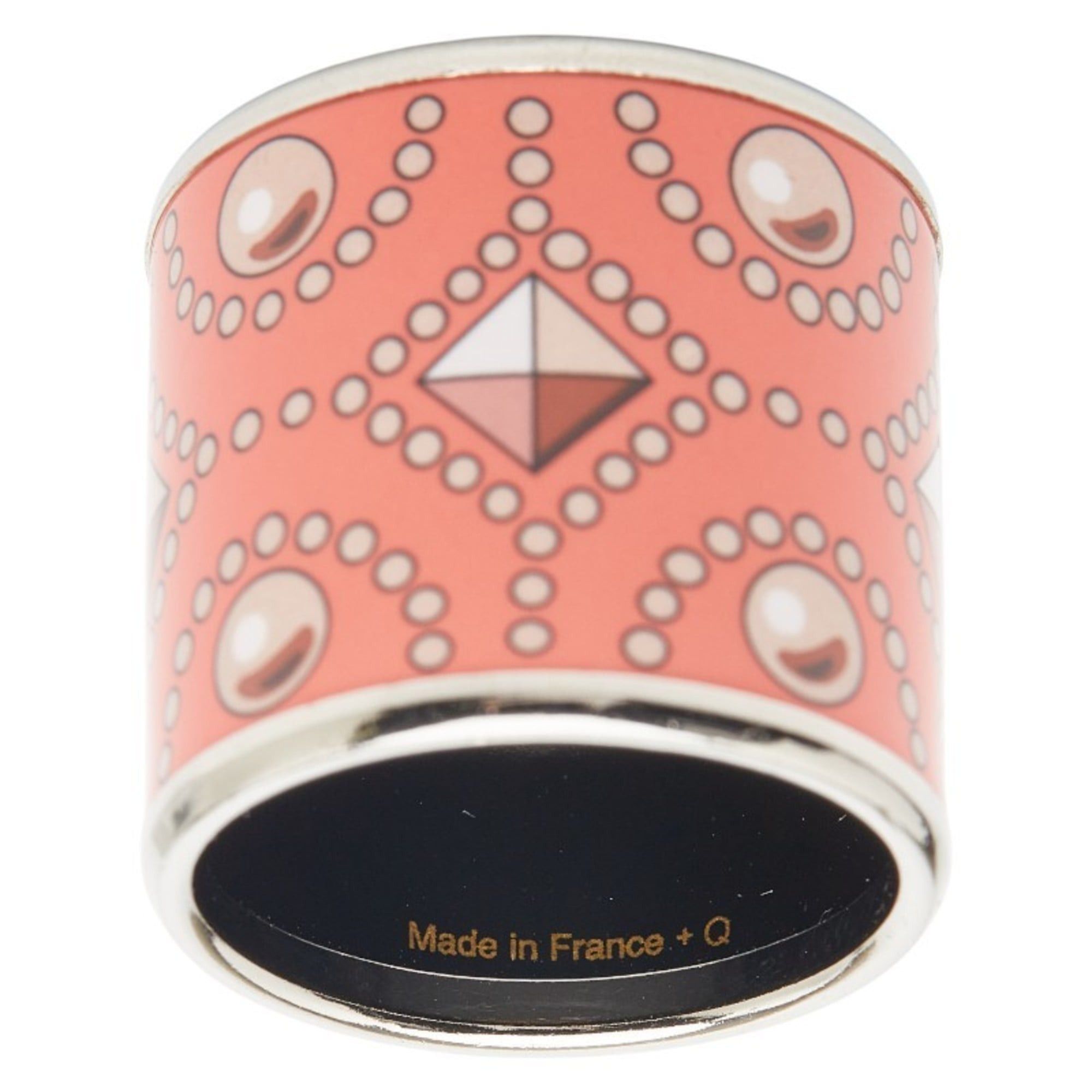 Hermes Hermes Collier de Chien motif scarf with silver and orange metal ring, women's. Size ONE SIZE - 6 Thumbnail