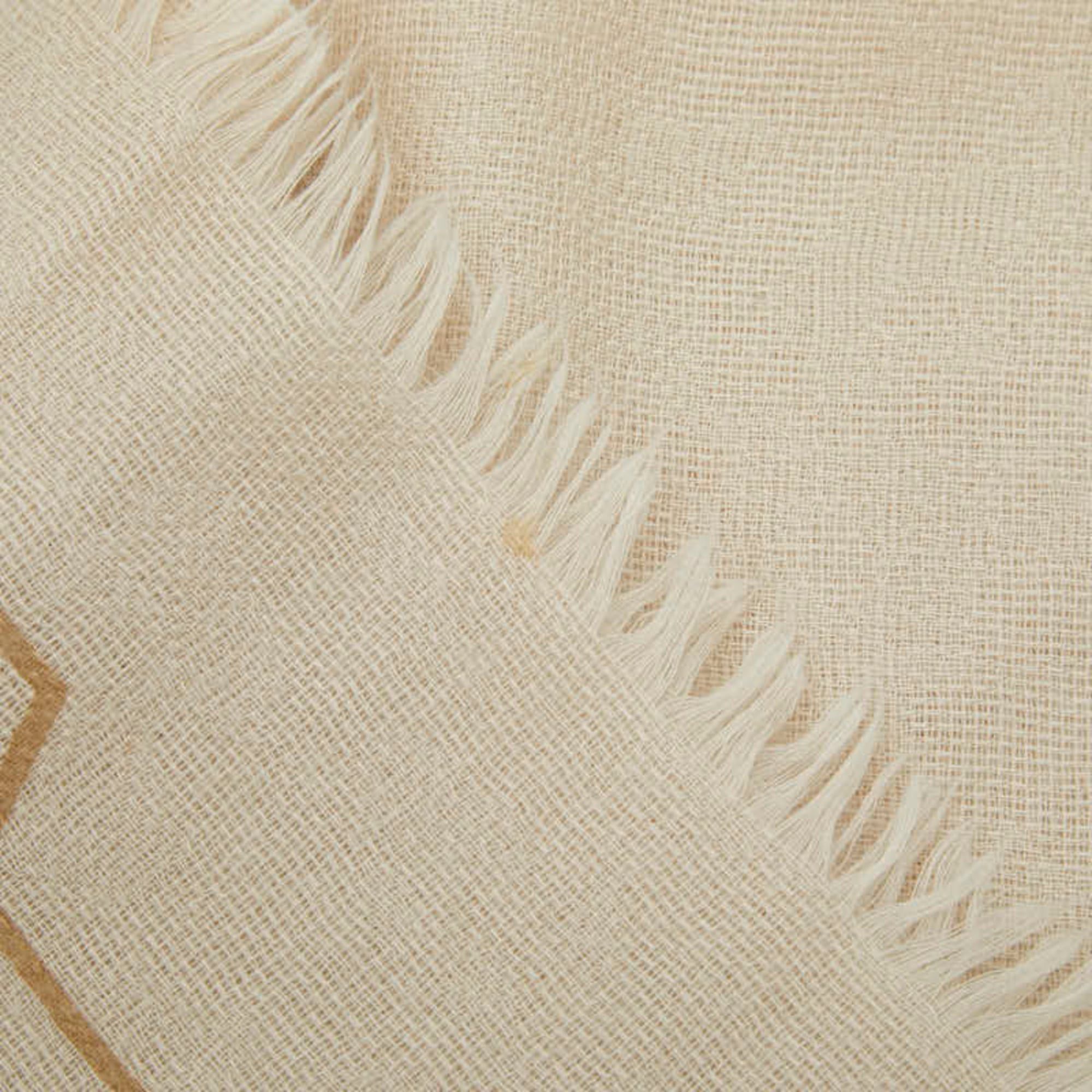 Chanel Chanel logo scarf, muffler, stole, beige cashmere, women's, CHANEL Size ONE SIZE - 2 Thumbnail