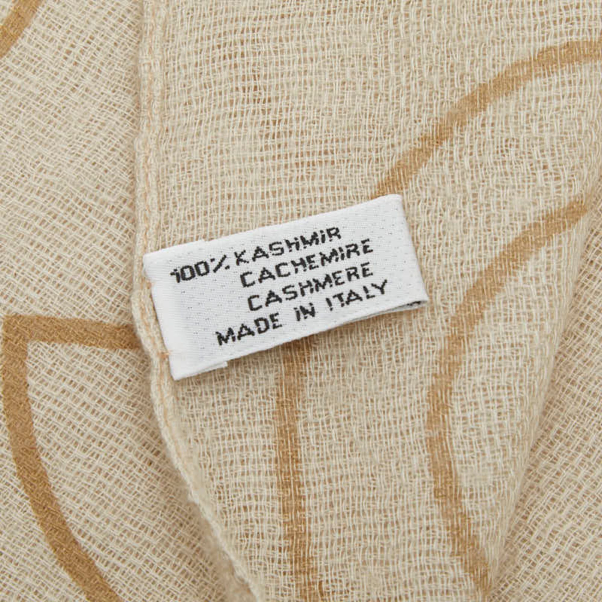 Chanel Chanel logo scarf, muffler, stole, beige cashmere, women's, CHANEL Size ONE SIZE - 3 Thumbnail