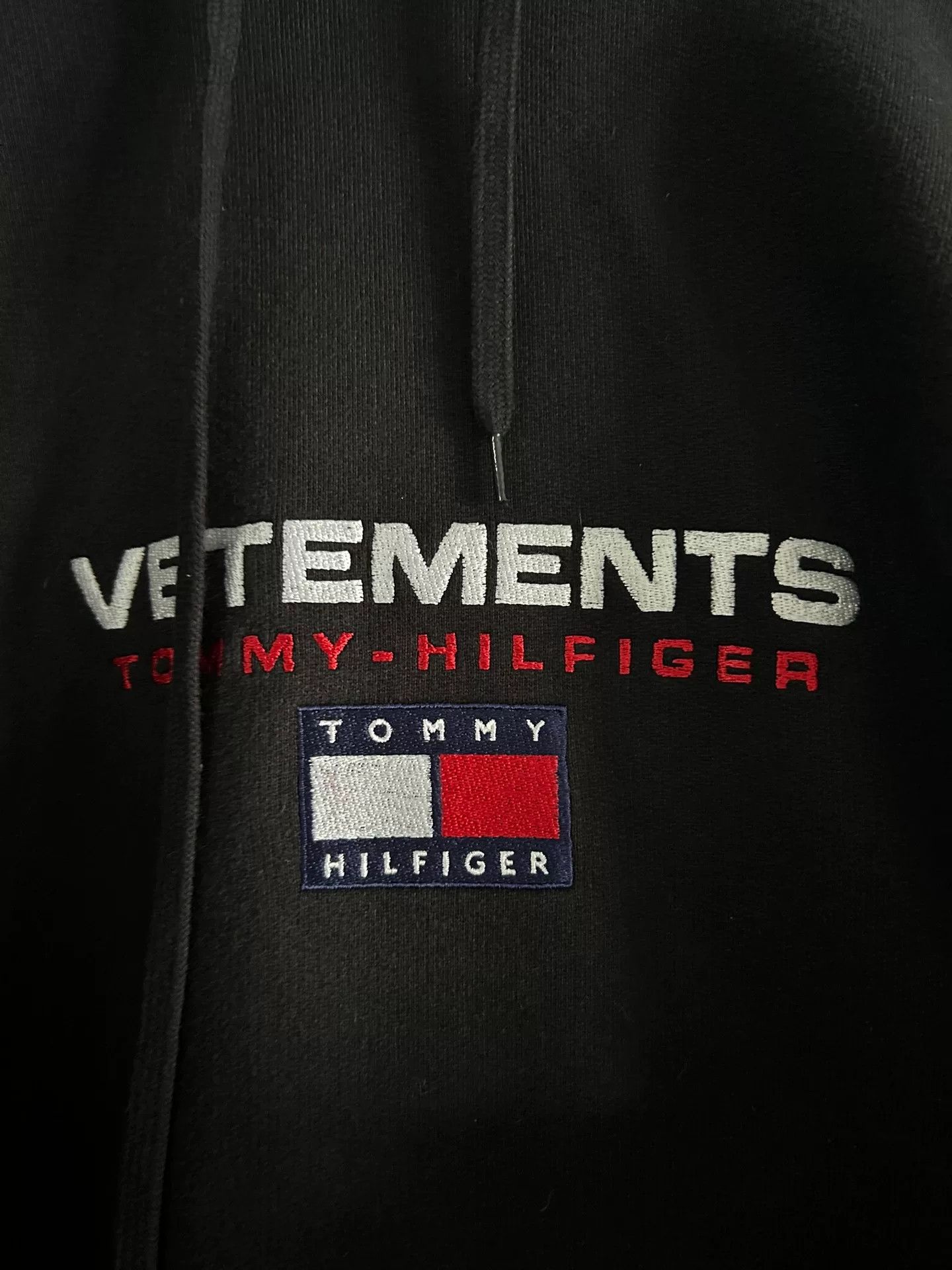 Vetements vetements black hoodie with French flag embroidery Size US XS / EU 42 / 0 - 3 Thumbnail