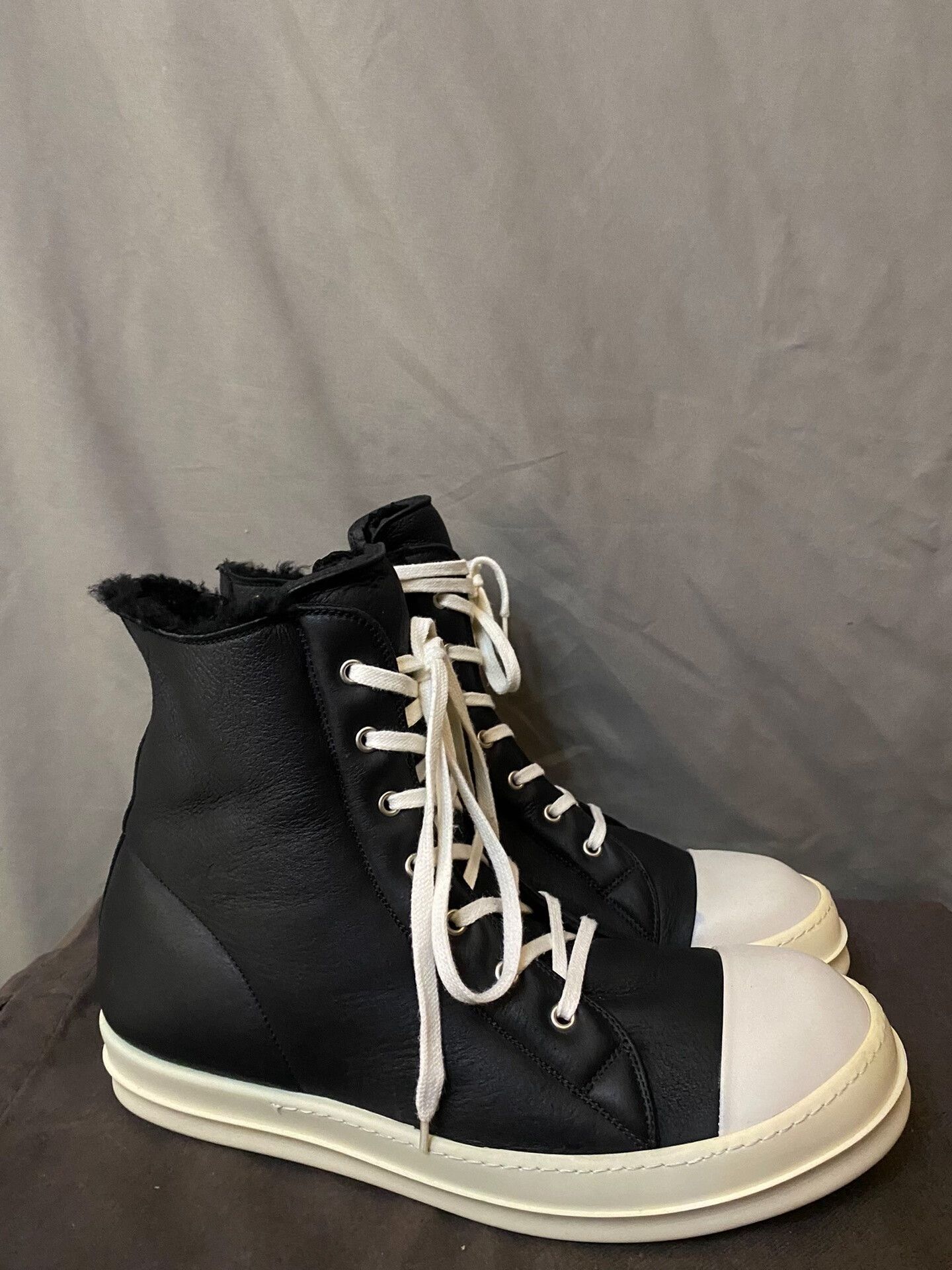 Rick Owens rick owens high-top leather sneakers size 45 Size US 11 / EU 44 - 3 Thumbnail