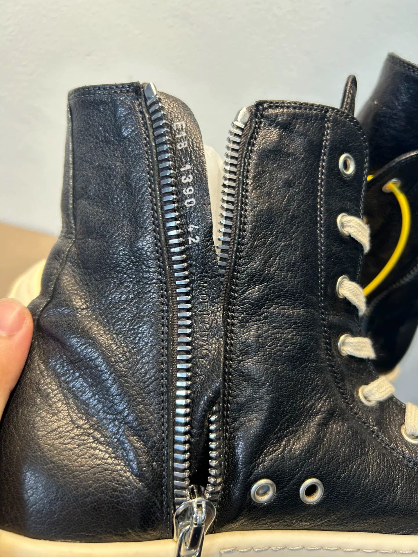 Rick Owens rick owens high-top leather sneakers size 42 Size US 9 / EU 42 - 5 Thumbnail