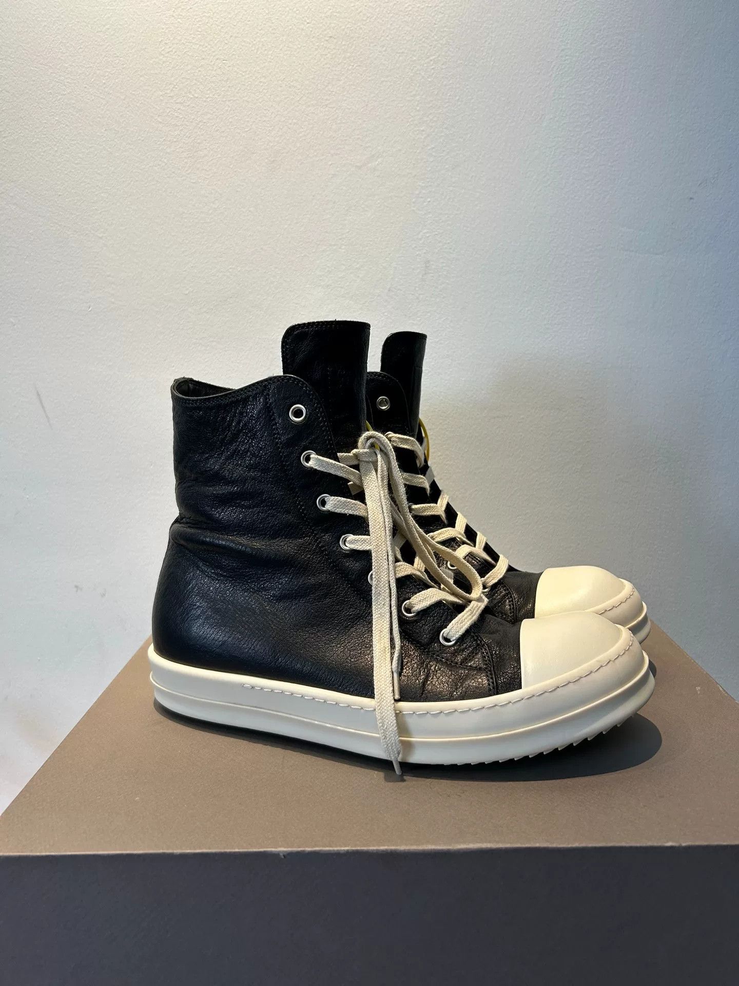 Rick Owens rick owens high-top leather sneakers size 42 Size US 9 / EU 42 - 3 Thumbnail