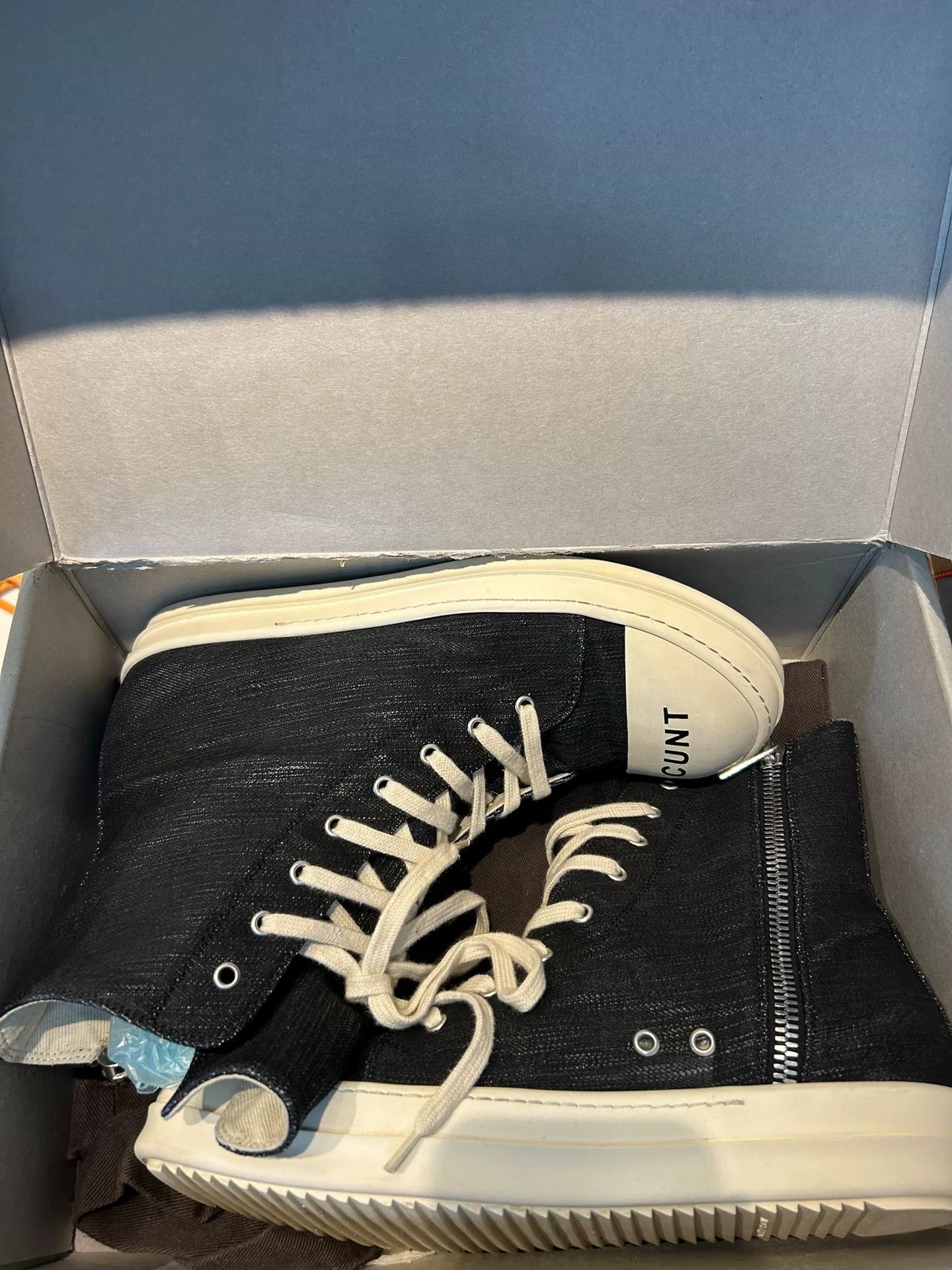 Rick Owens rick owens high-top canvas sneakers in black Size US 10.5 / EU 43-44 - 8 Thumbnail