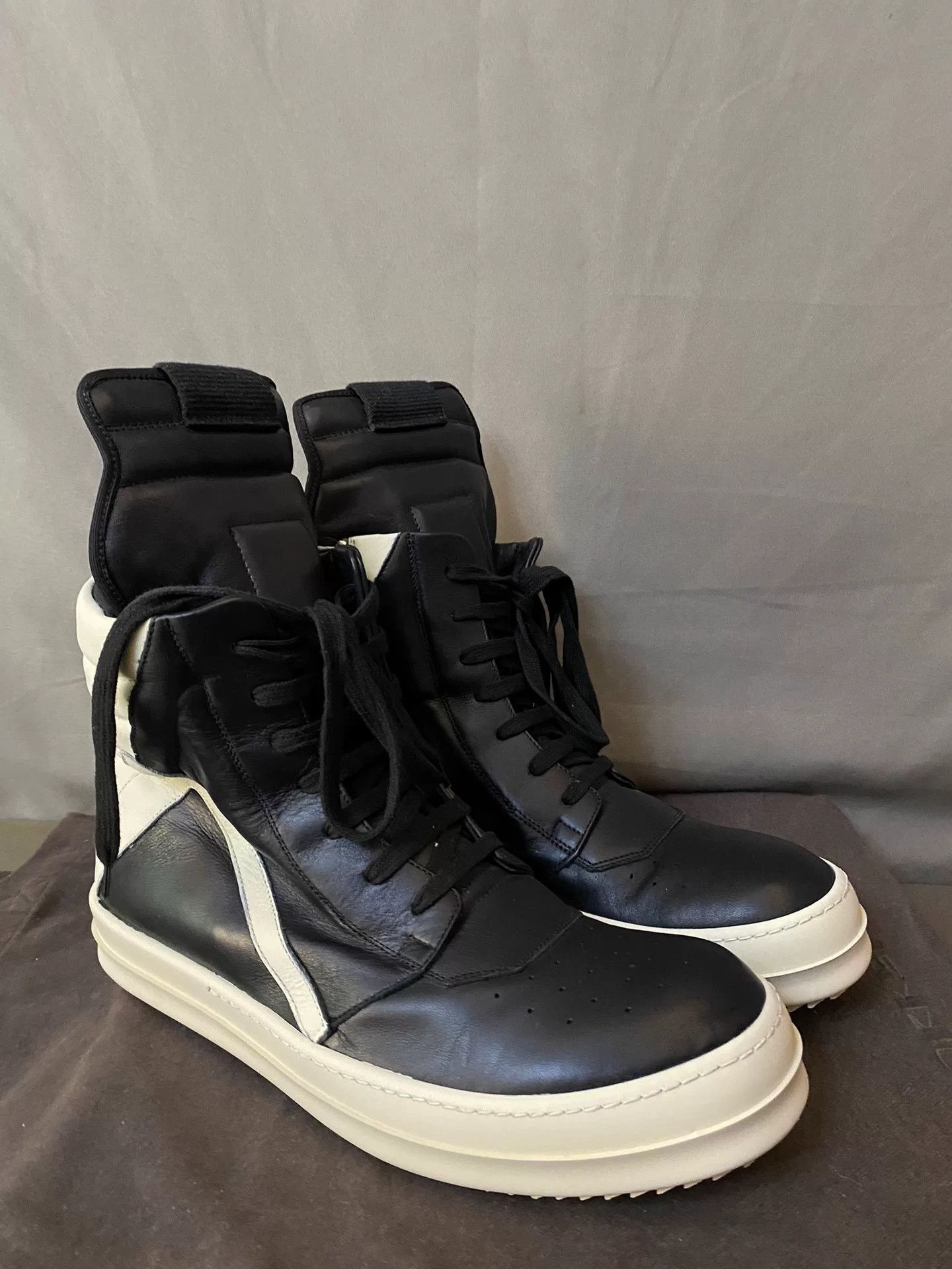 Rick Owens rick owens high-top leather sneakers size 43 Size US 10 / EU 43 - 3 Thumbnail