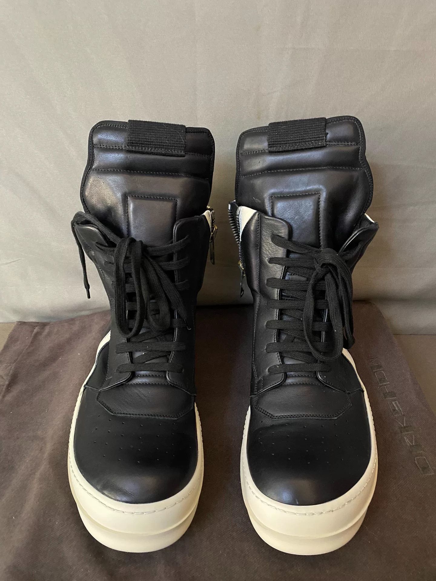 Rick Owens rick owens high-top leather sneakers size 43 Size US 10 / EU 43 - 2 Thumbnail