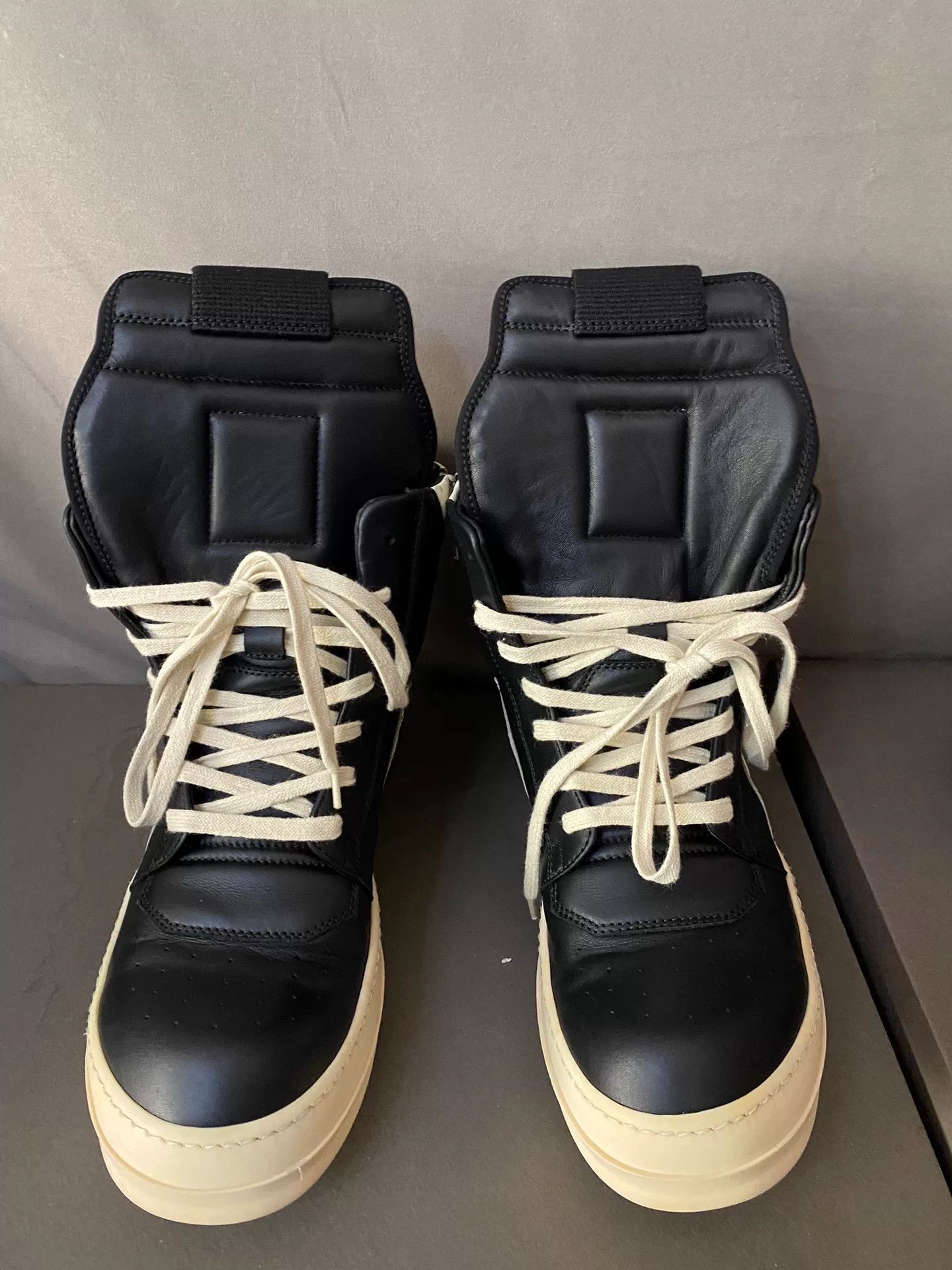 Rick Owens rick owens black and white high-top sneakers Size US 7.5 / EU 40-41 - 2 Thumbnail