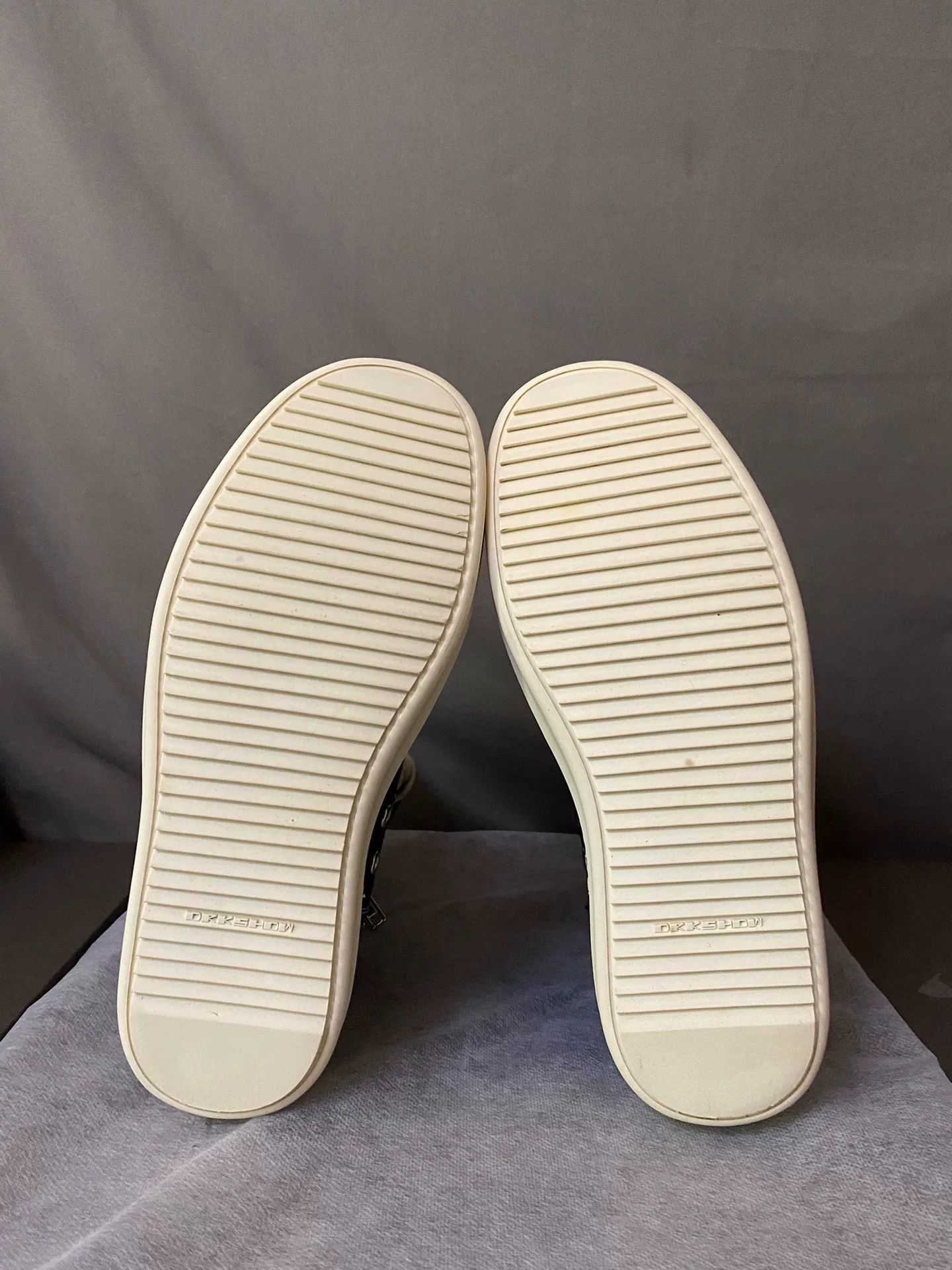 Rick Owens rick owens high-top sneakers in black and cream Size US 8.5 / EU 41-42 - 7 Thumbnail