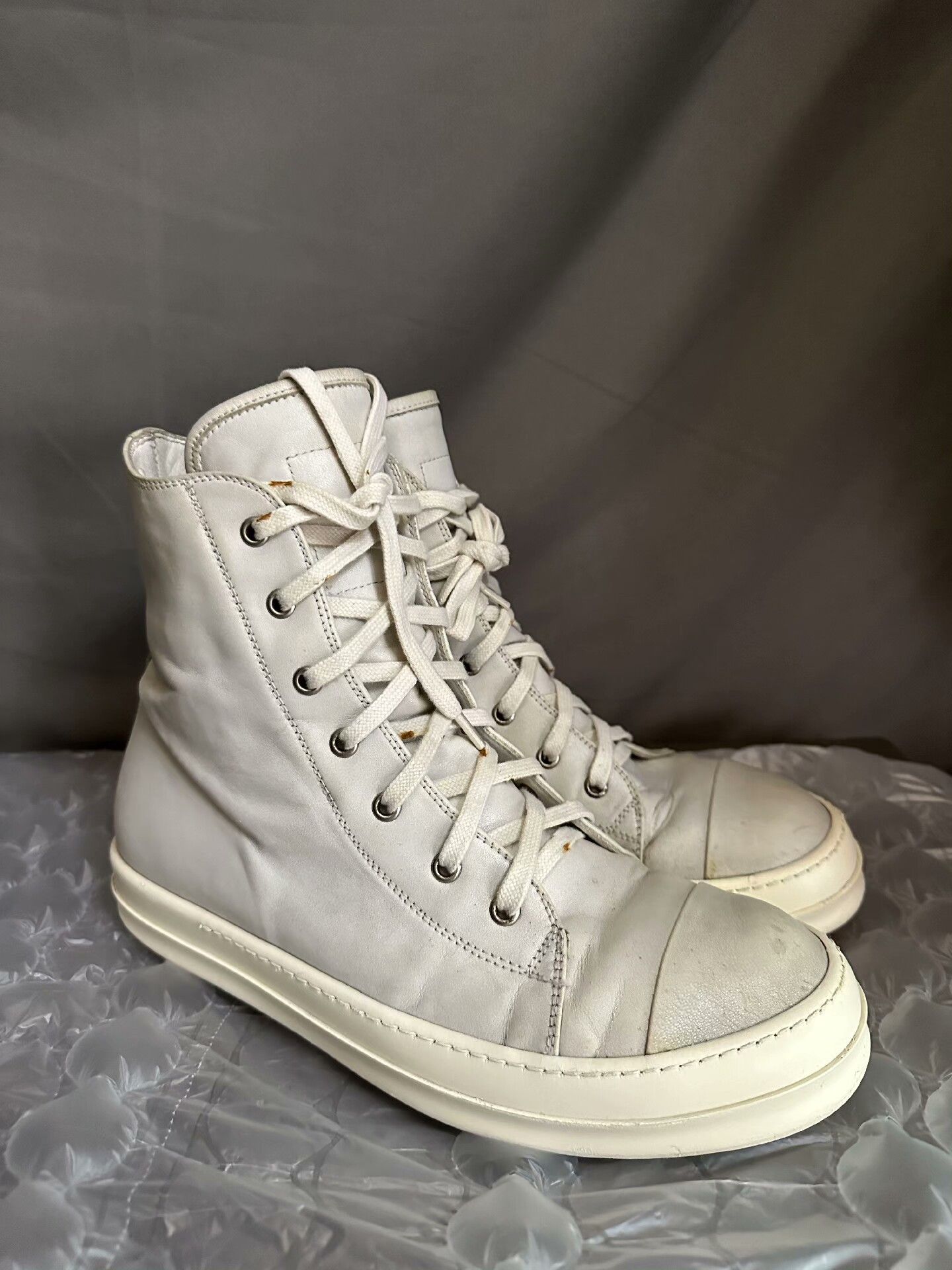 Rick Owens rick owens high-top leather sneakers size 42 Size US 9 / EU 42 - 4 Thumbnail