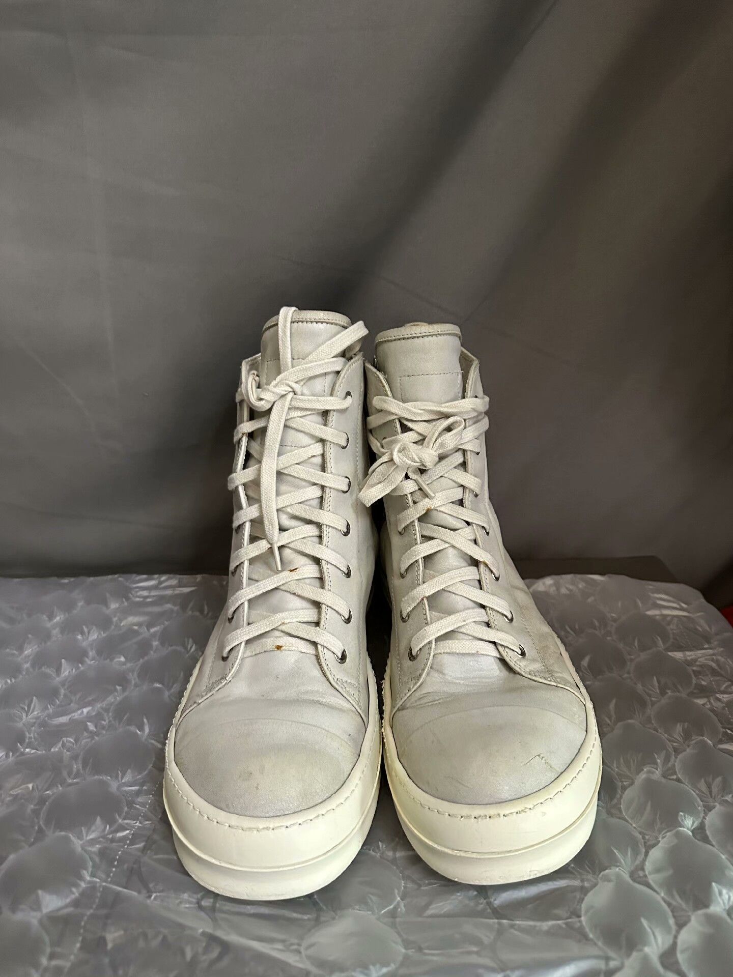 Rick Owens rick owens high-top leather sneakers size 42 Size US 9 / EU 42 - 3 Thumbnail