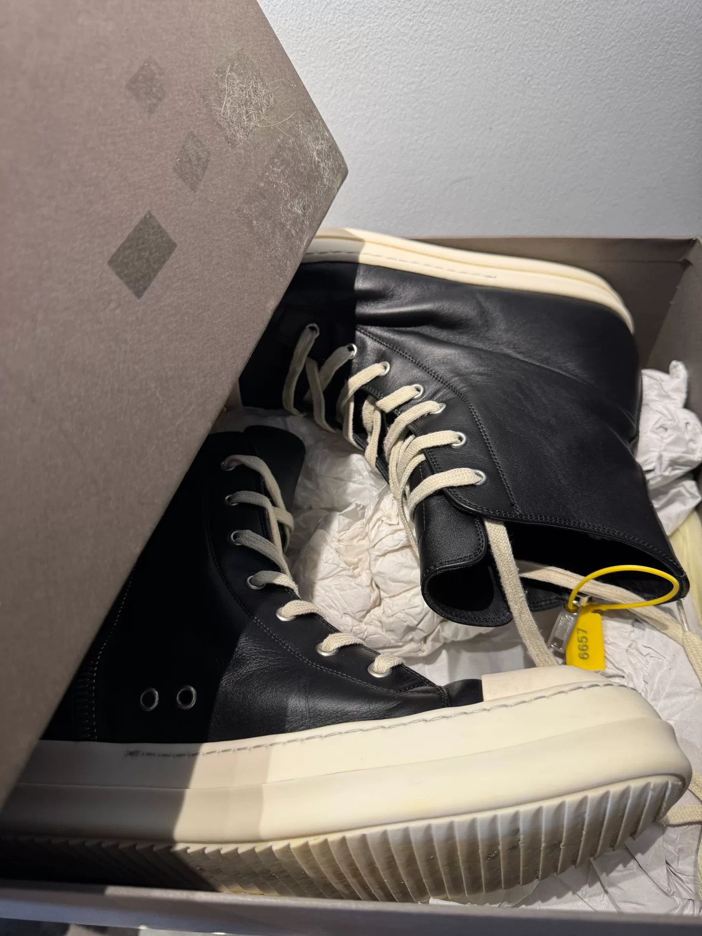 Rick Owens rick owens high-top leather sneakers size 44 Size US 10 / EU 43 - 7 Thumbnail