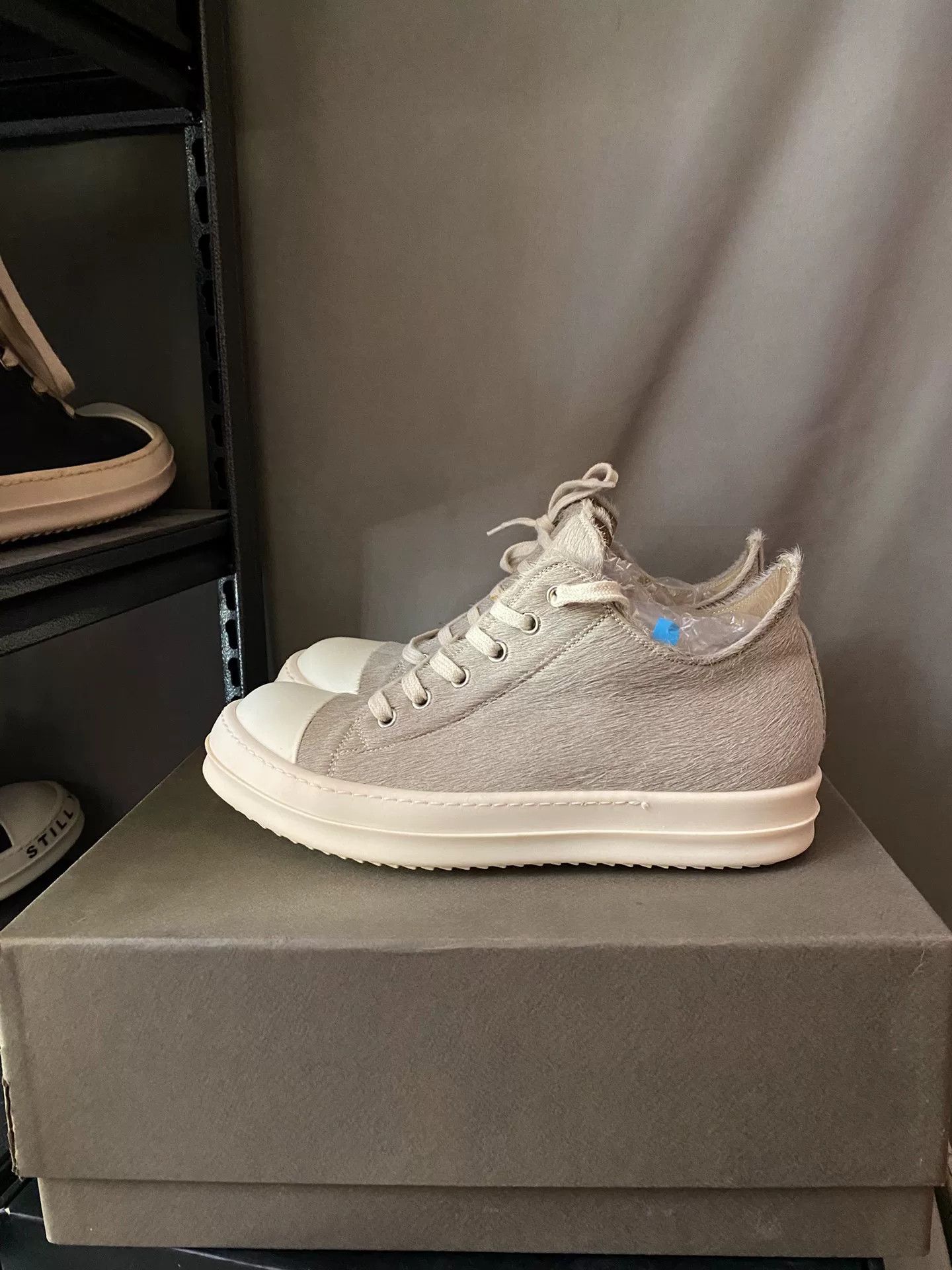 Rick Owens rick owens gray hair calf leather sneakers Size US 7.5 / EU 40-41 - 7 Thumbnail