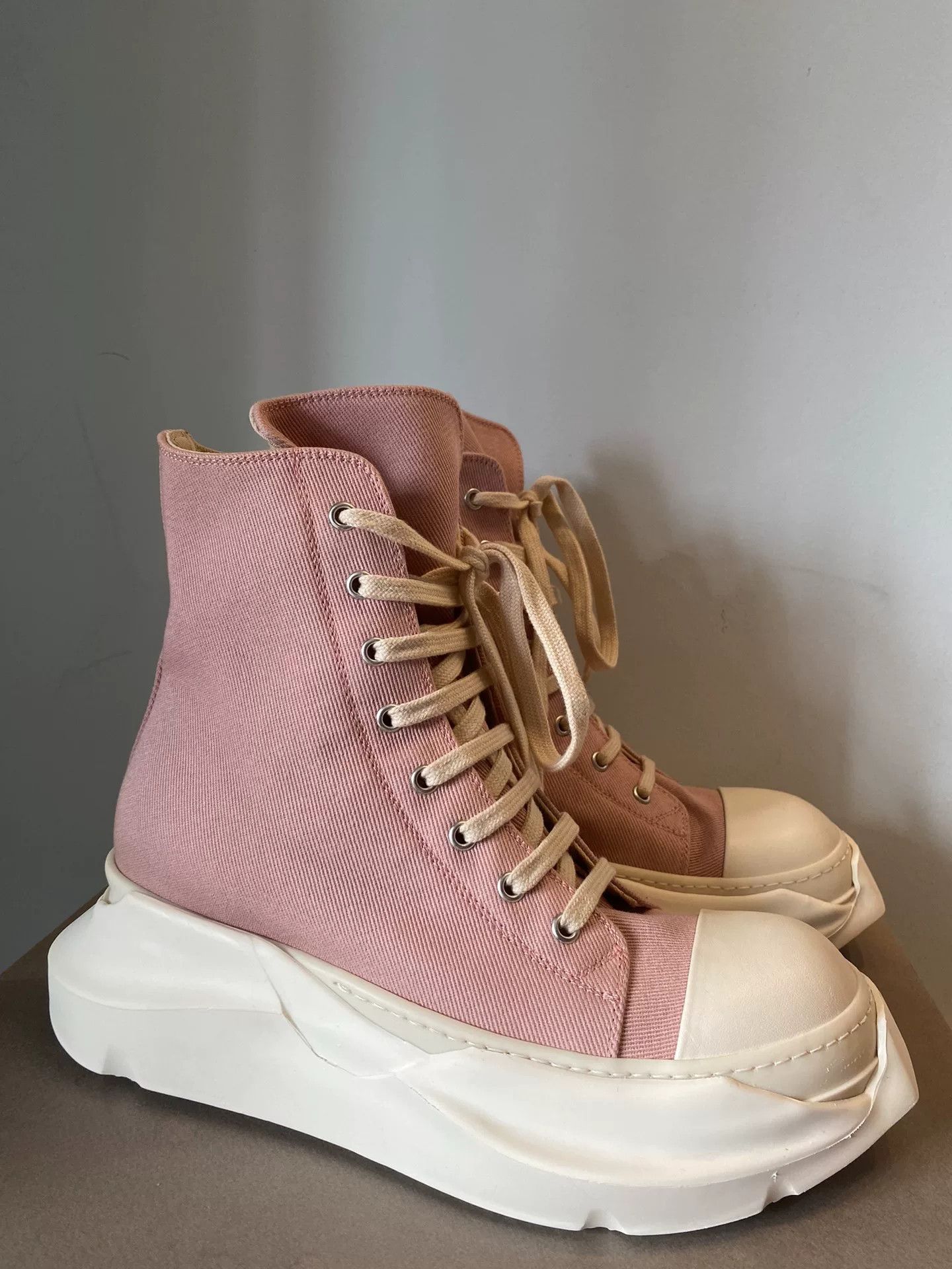 Rick Owens pink high-top sneakers by Rick Owens Size US 7.5 / EU 40-41 - 3 Thumbnail