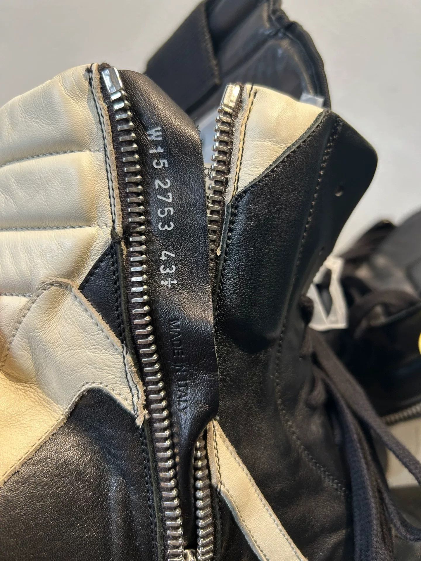 Rick Owens rick owens leather high-top sneakers size 43.5 Size US 10.5 / EU 43-44 - 6 Thumbnail