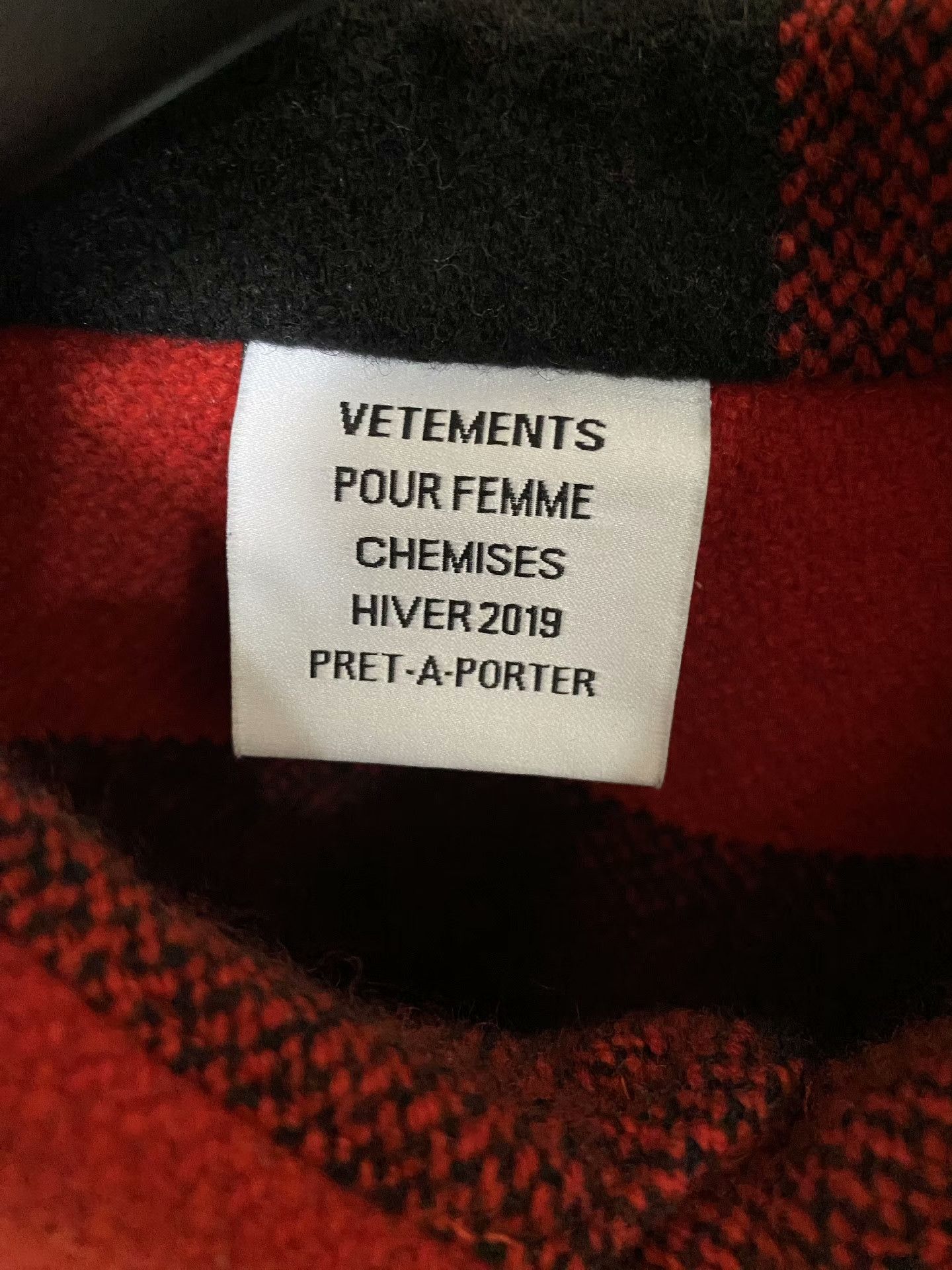 Vetements vetements fringed wool shirt from 19fw collection Size XS / US 0-2 / IT 36-38 - 3 Thumbnail