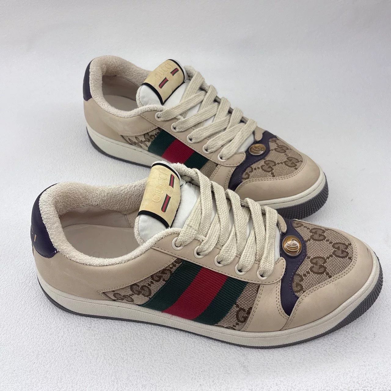 Gucci gucci screener sneaker with double g logo Size US 5.5 / EU 38 - 4 Thumbnail