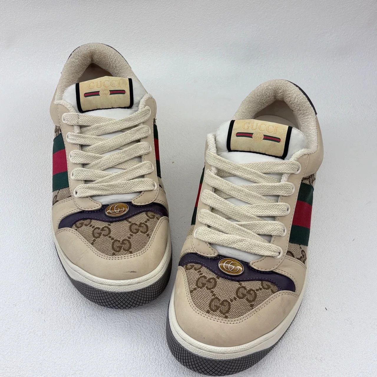 Gucci gucci screener sneaker with double g logo Size US 5.5 / EU 38 - 2 Thumbnail