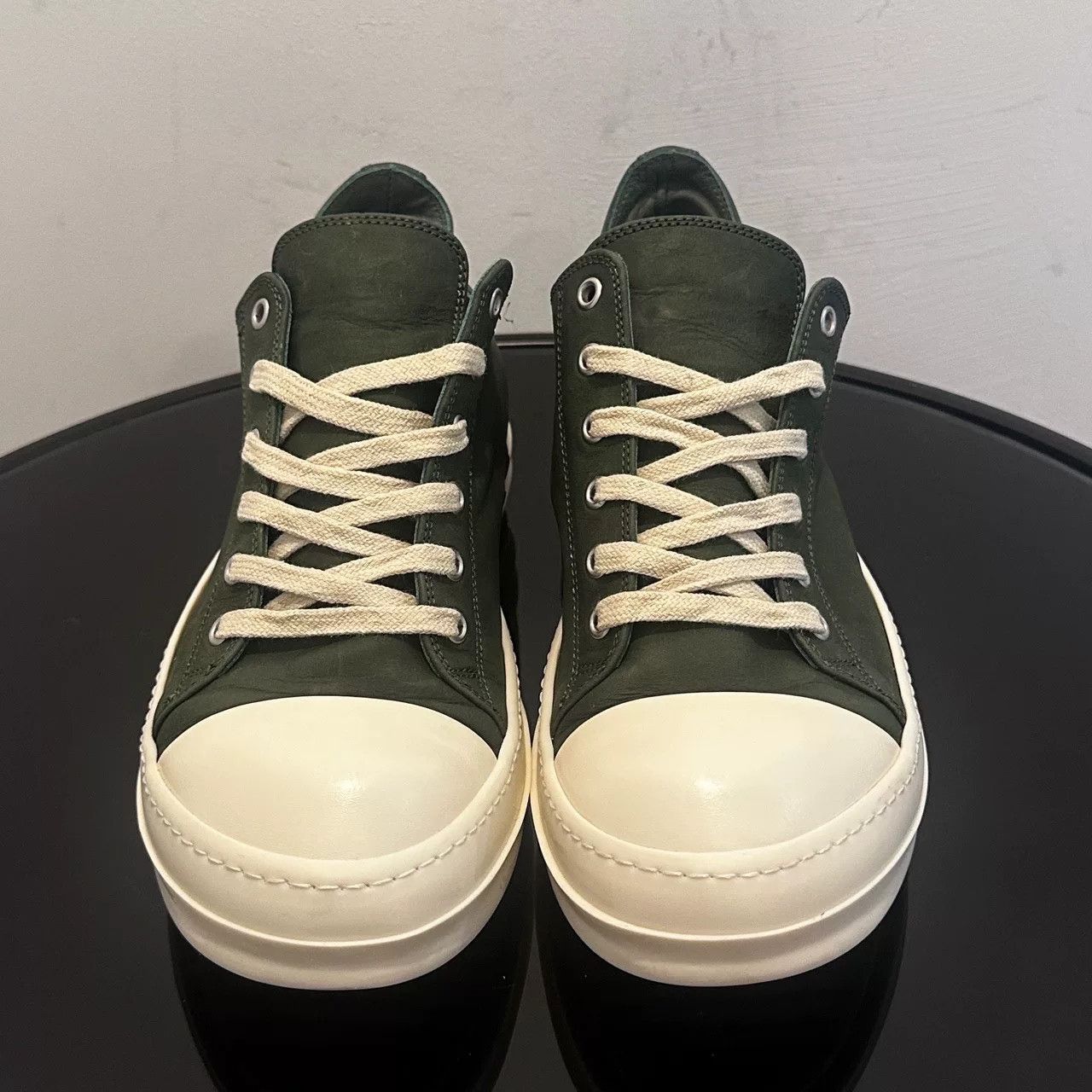 Rick Owens rick owens low-top sneakers in dark green Size US 7 / EU 40 - 4 Thumbnail
