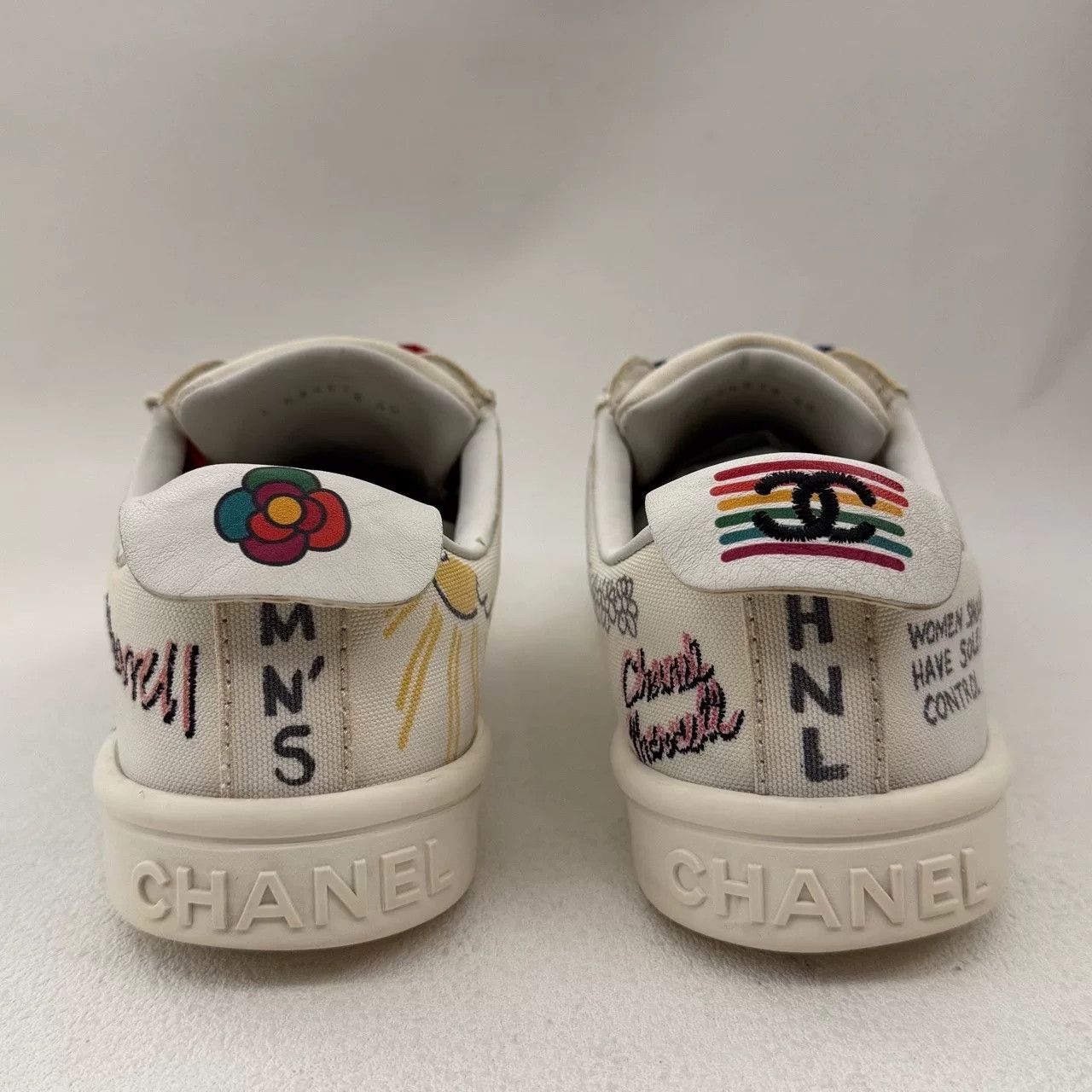 Chanel Pharrell x CHANEL Limited Edition Graffiti Sneakers Size US 8.5 / EU 41-42 - 4 Thumbnail