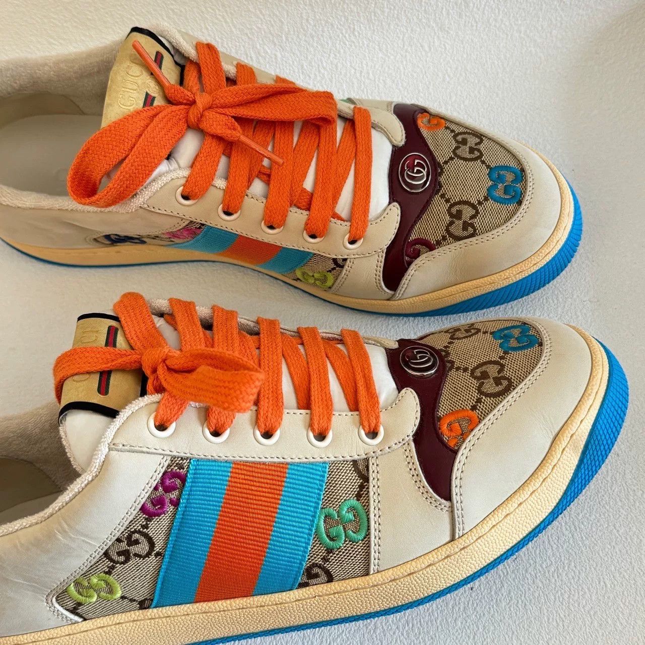 Gucci gucci screener leather low-top sneakers for men Size US 9 / EU 42 - 7 Thumbnail