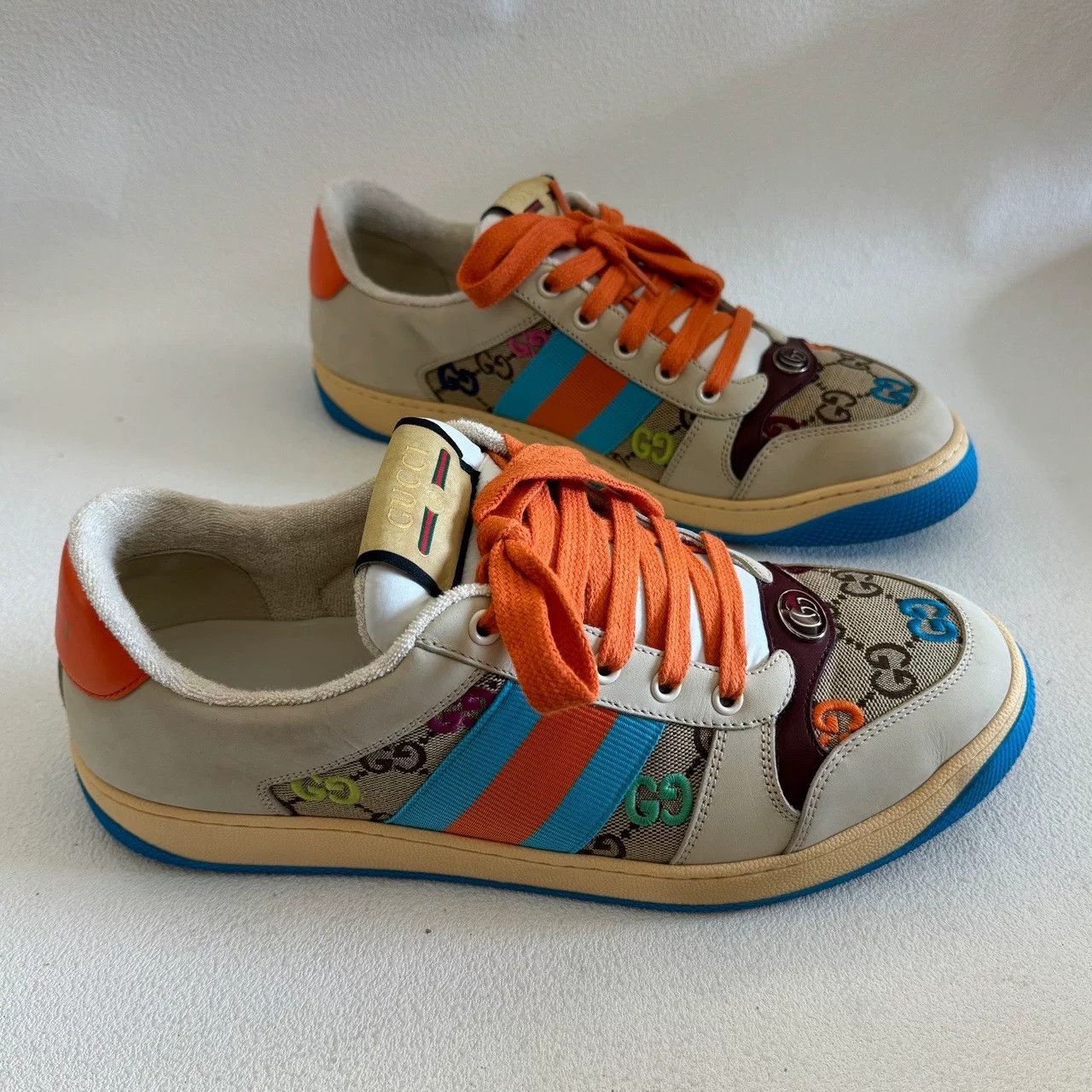 Gucci gucci screener leather low-top sneakers for men Size US 9 / EU 42 - 3 Thumbnail