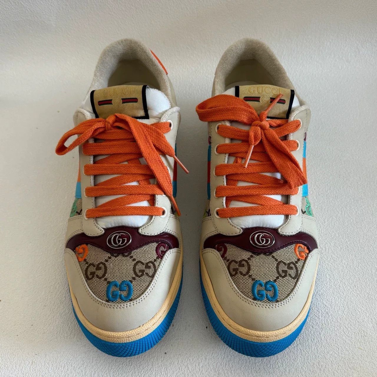 Gucci gucci screener leather low-top sneakers for men Size US 9 / EU 42 - 2 Thumbnail