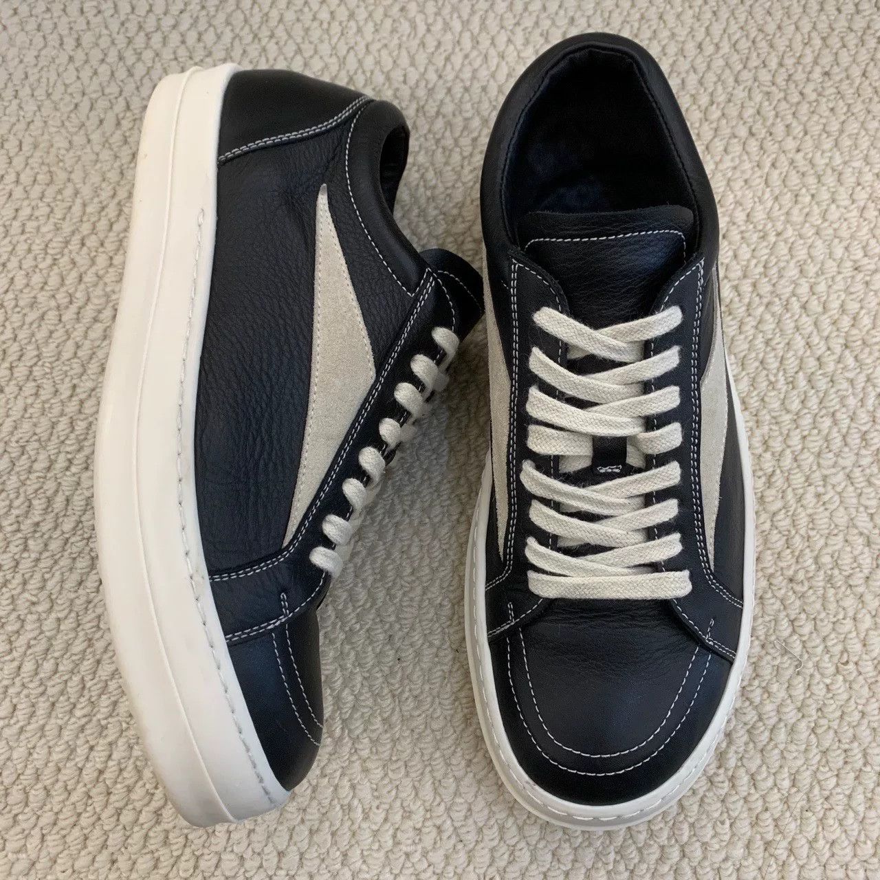 Rick Owens rick owens low-top fashion sneakers in black Size US 8.5 / EU 41-42 - 5 Thumbnail