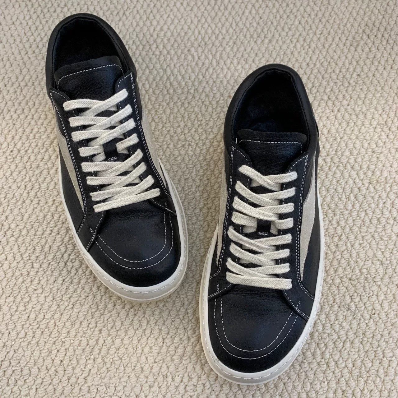 Rick Owens rick owens low-top fashion sneakers in black Size US 8.5 / EU 41-42 - 6 Thumbnail