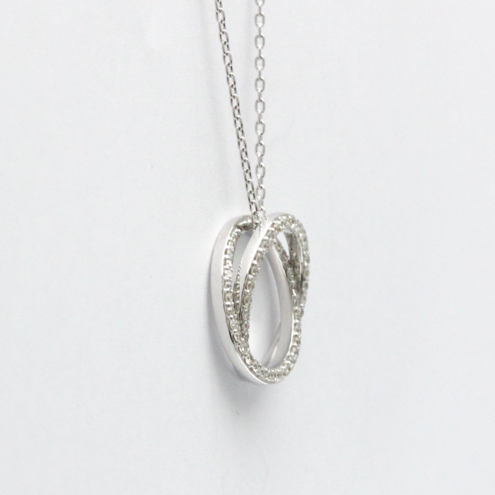 Other Ponte Vecchio Diamond Circle Necklace White Gold (18K) Diamond Men,Women Fashion Pendant Necklace (Silver) Size ONE SIZE - 3 Thumbnail