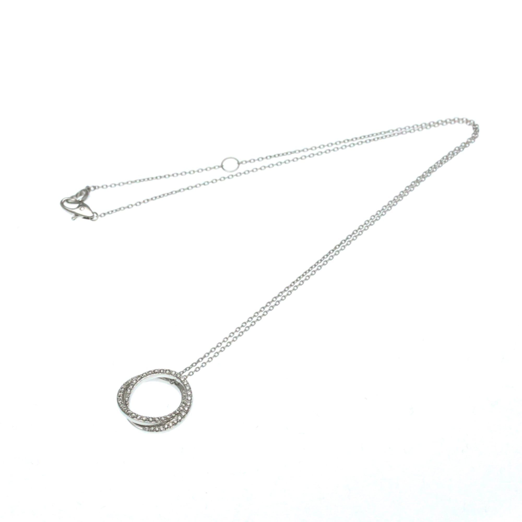 Other Ponte Vecchio Diamond Circle Necklace White Gold (18K) Diamond Men,Women Fashion Pendant Necklace (Silver) Size ONE SIZE - 9 Thumbnail