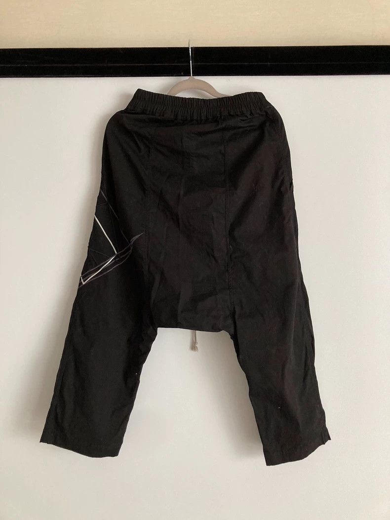 Rick Owens Rick Owens Geometric Stitch Black Drop-Crotch Pants Size US 36 / EU 52 - 2 Thumbnail