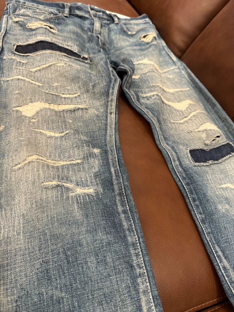 Neighborhood Neighborhood 21ss Distressed Denim Jeans Size US 32 / EU 48 - 2 Thumbnail