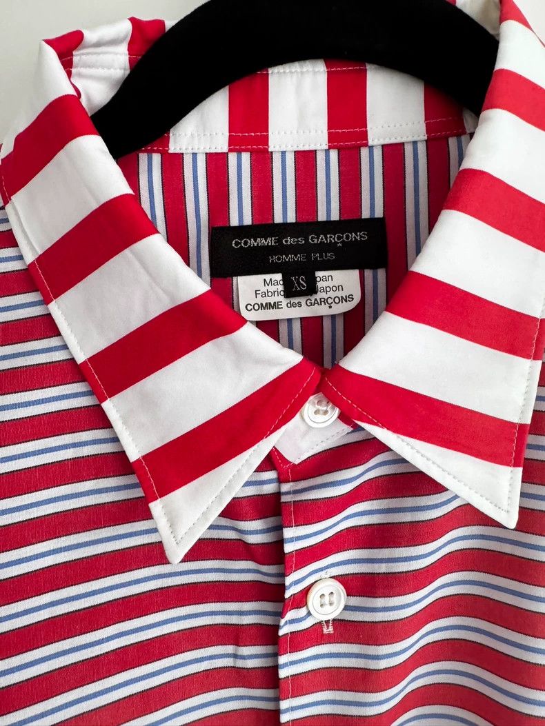 Comme des Garcons CDG Red White Stripe Shirt XS Size US XS / EU 42 / 0 - 6 Thumbnail