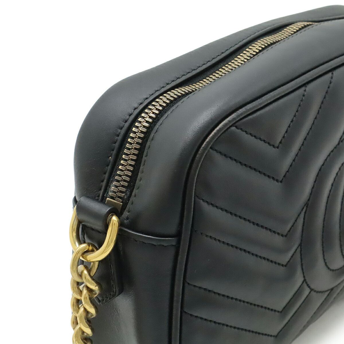 Gucci Gucci Gucci GG Marmont Leather Shoulder Bag Leather Shoulder Bag 447632 DUTY FREE for USA Size ONE SIZE - 6 Thumbnail