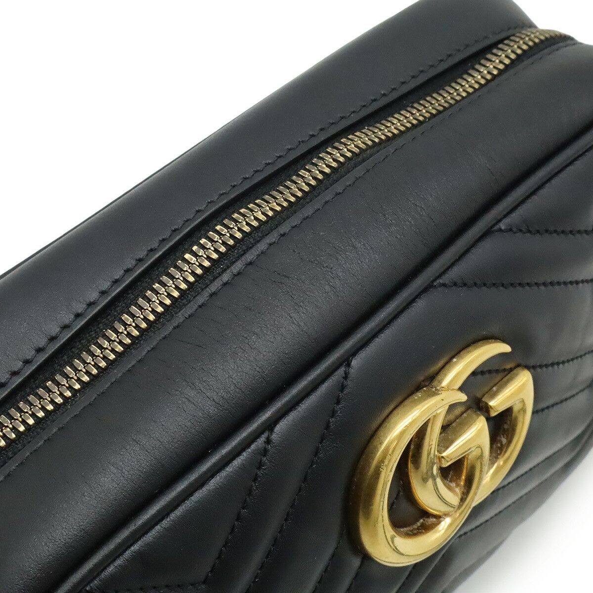 Gucci Gucci Gucci GG Marmont Leather Shoulder Bag Leather Shoulder Bag 447632 DUTY FREE for USA Size ONE SIZE - 8 Thumbnail