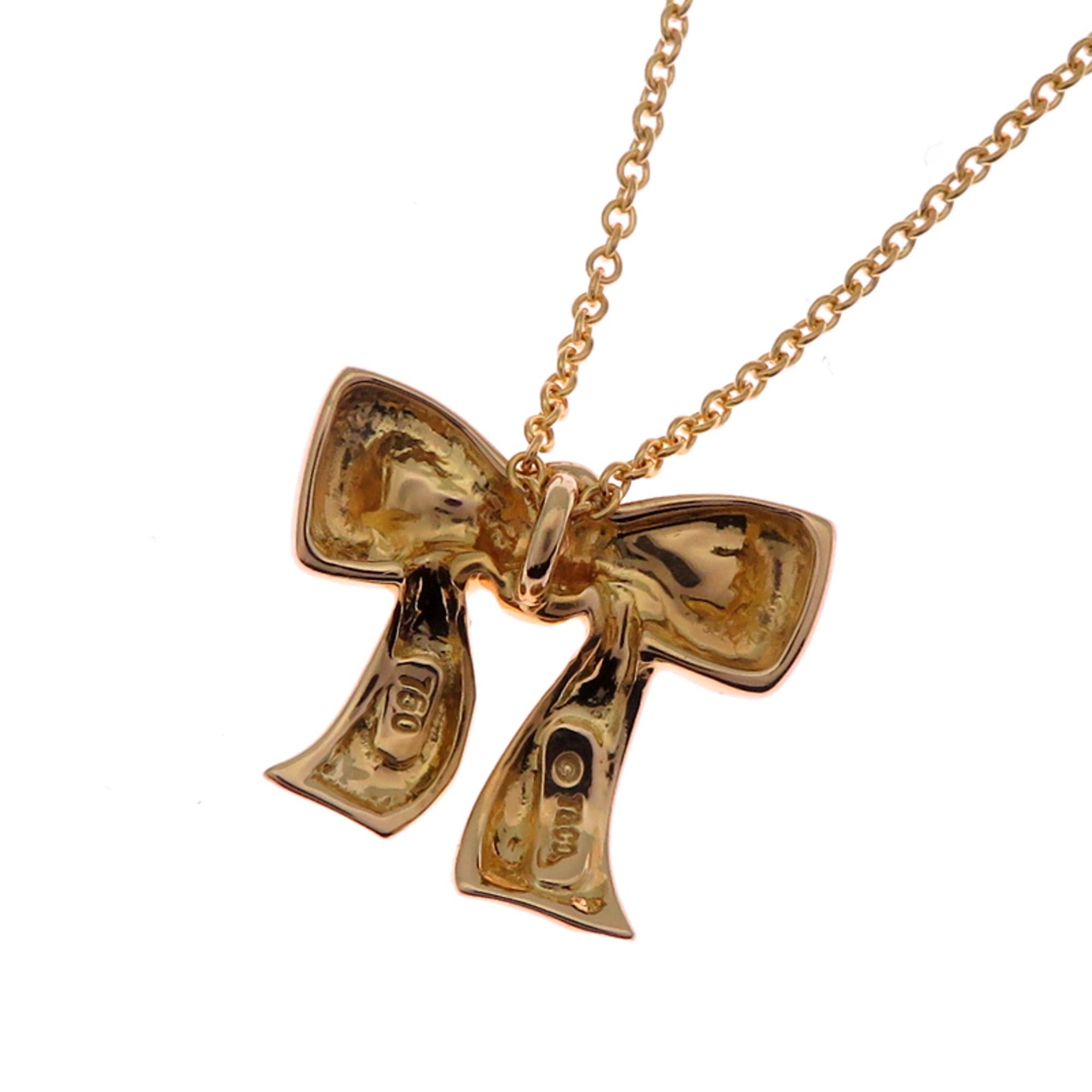 Tiffany & Co. Tiffany Ribbon Women's Necklace in 750 Yellow Gold Size ONE SIZE - 3 Thumbnail