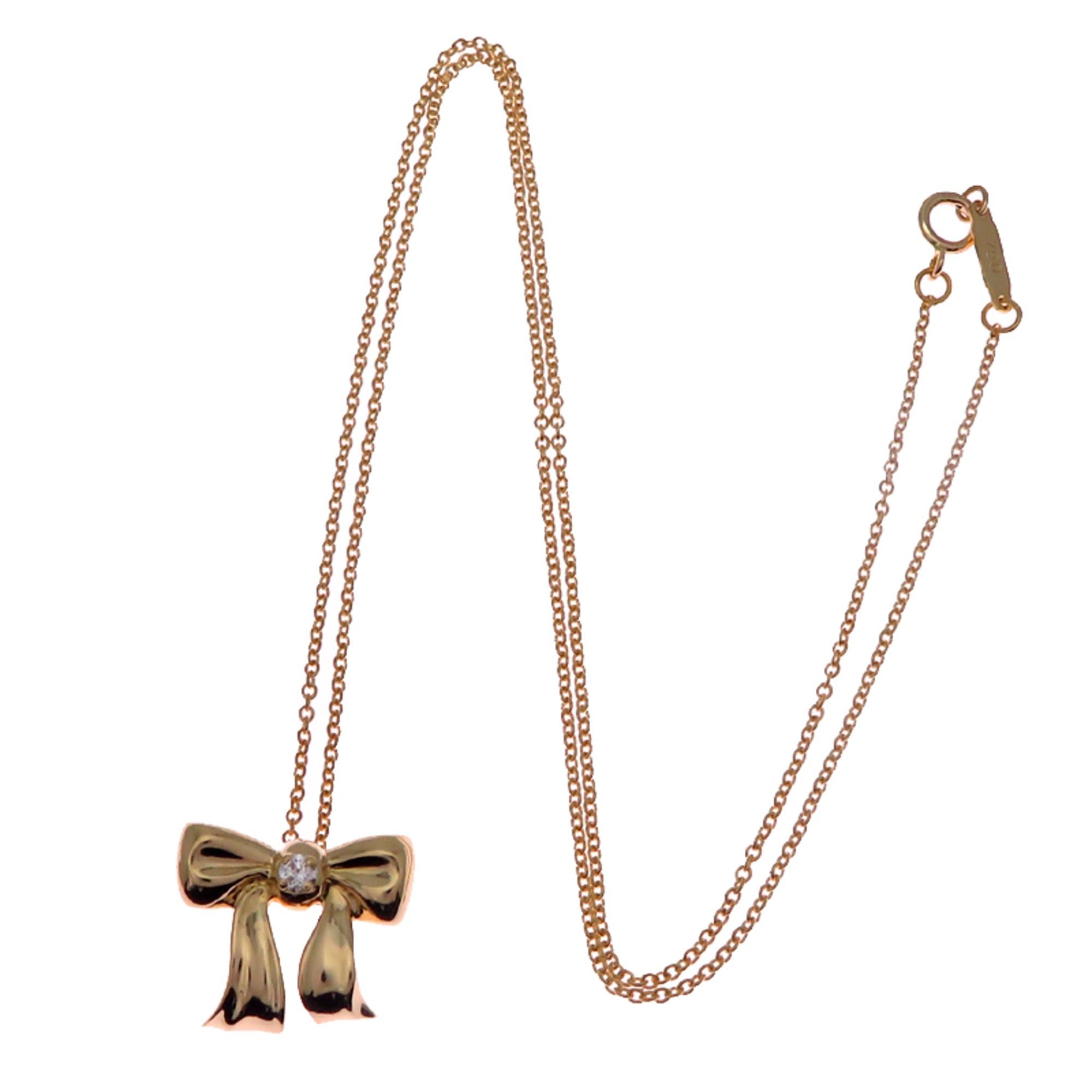 Tiffany & Co. Tiffany Ribbon Women's Necklace in 750 Yellow Gold Size ONE SIZE - 4 Thumbnail