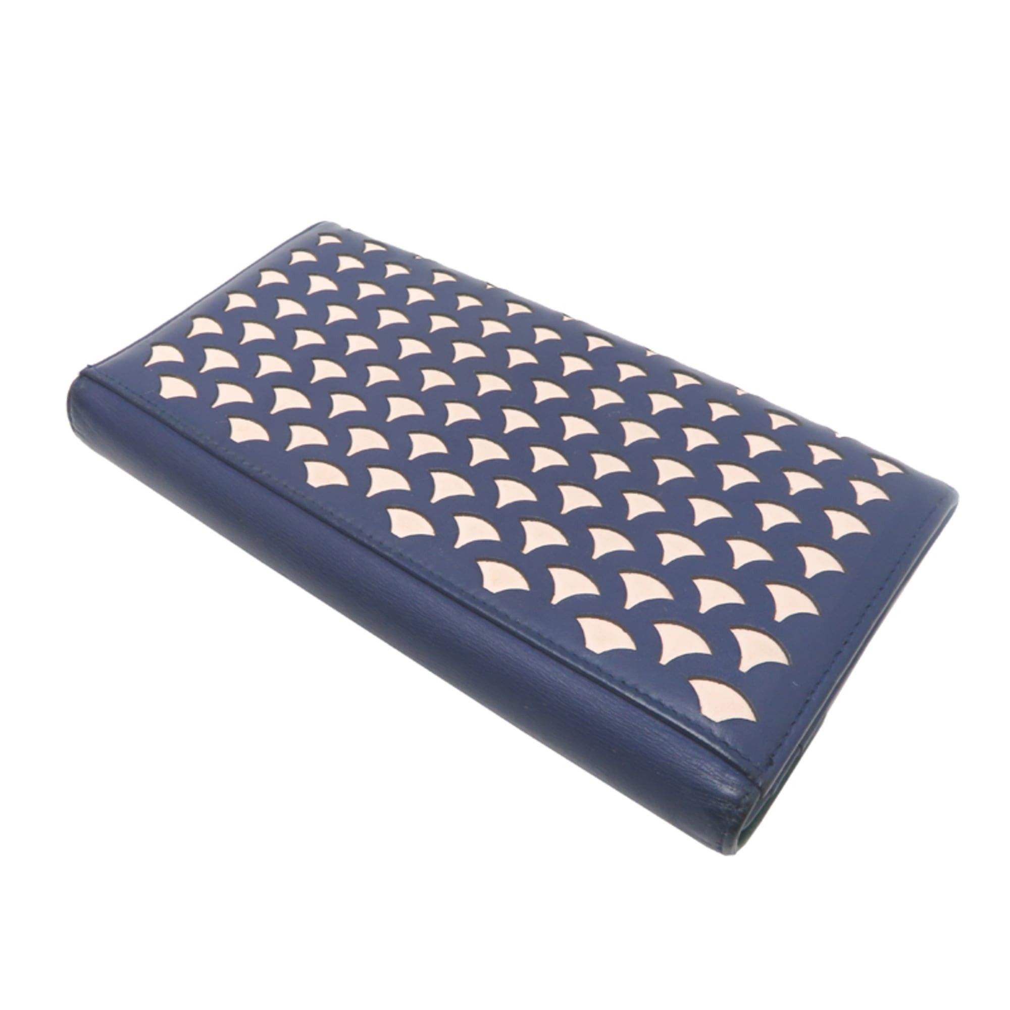 Bvlgari Bvlgari Isabella Rossellini Women's Long Wallet in Navy Leather Size ONE SIZE - 4 Thumbnail