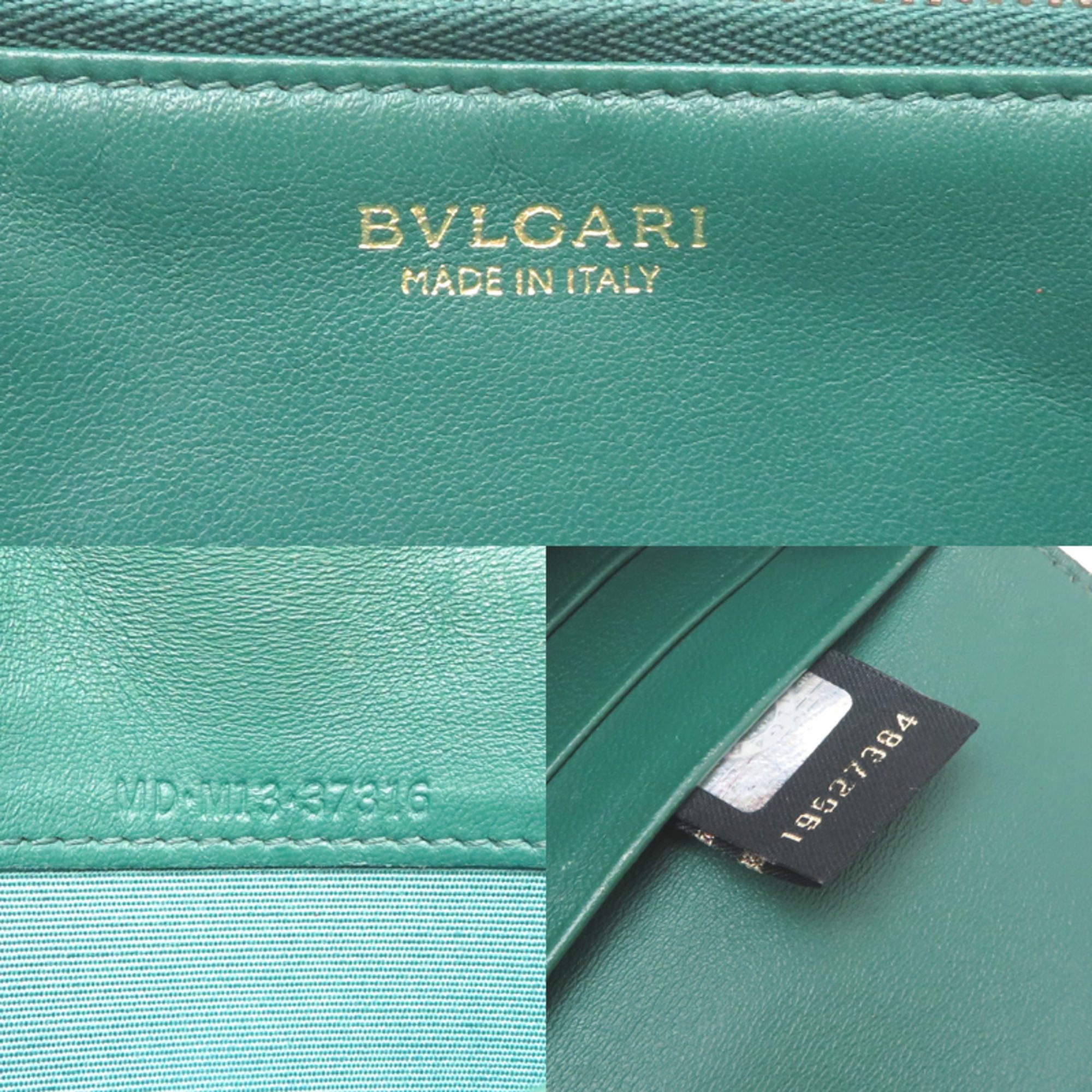 Bvlgari Bvlgari Isabella Rossellini Women's Long Wallet in Navy Leather Size ONE SIZE - 7 Thumbnail
