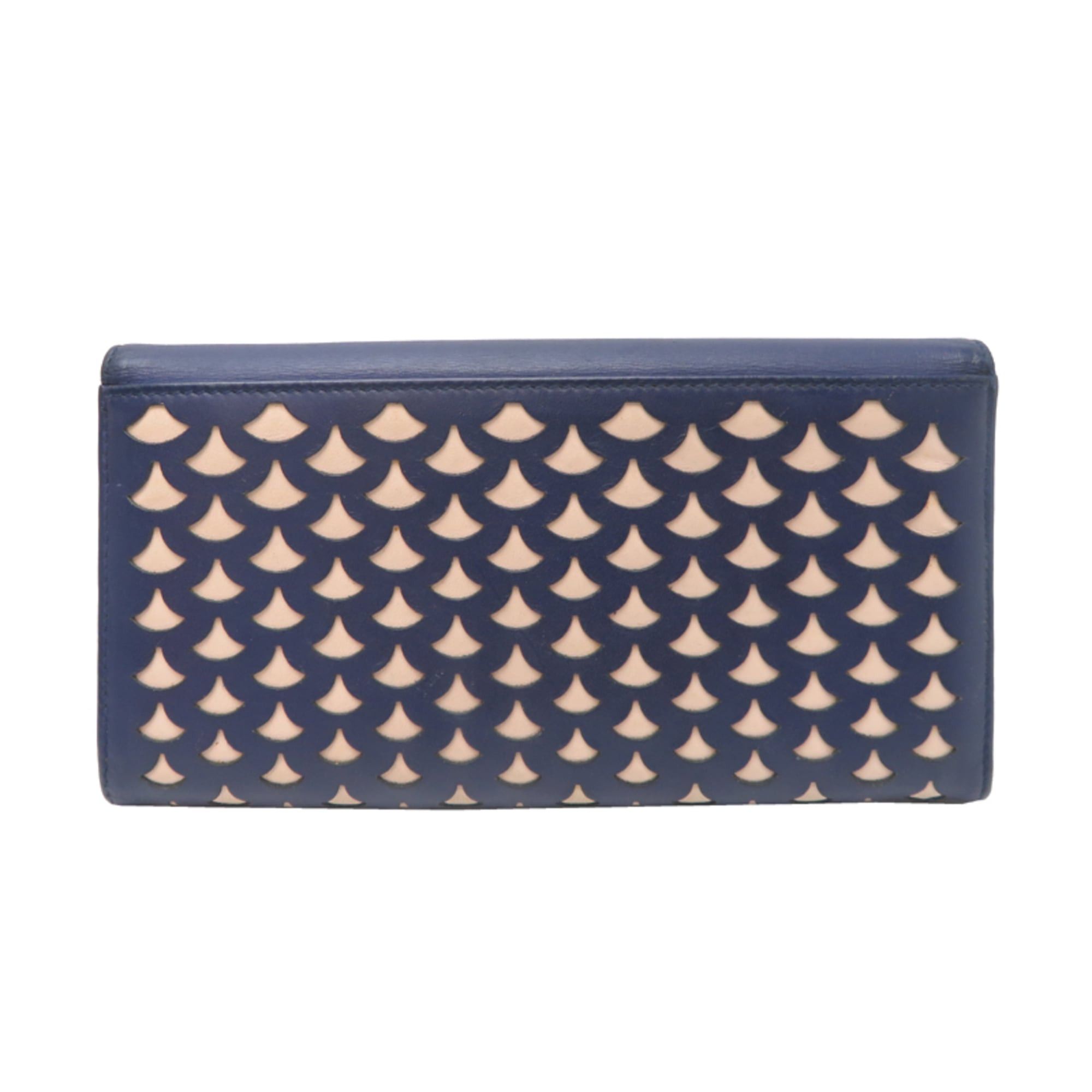 Bvlgari Bvlgari Isabella Rossellini Women's Long Wallet in Navy Leather Size ONE SIZE - 2 Thumbnail