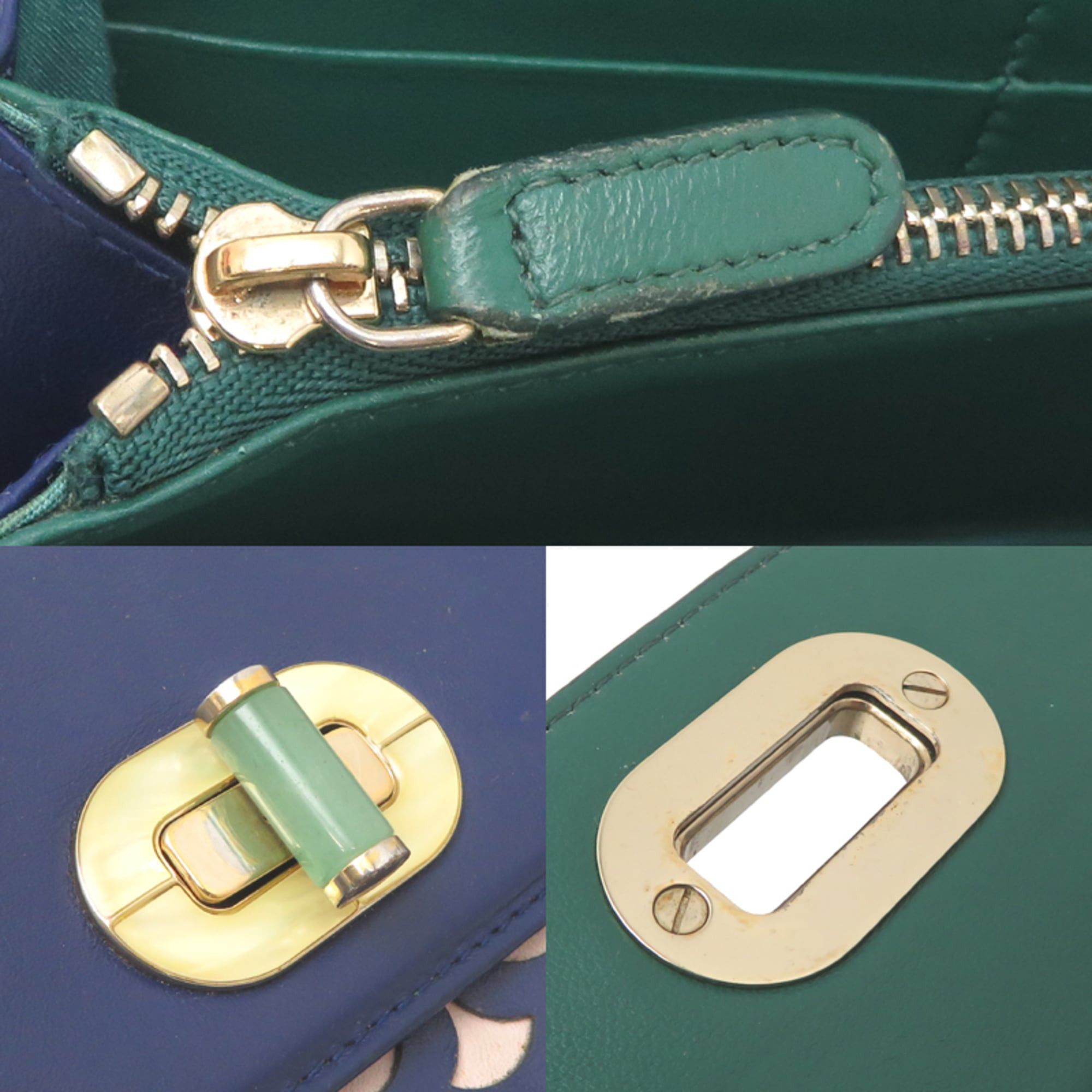 Bvlgari Bvlgari Isabella Rossellini Women's Long Wallet in Navy Leather Size ONE SIZE - 9 Thumbnail
