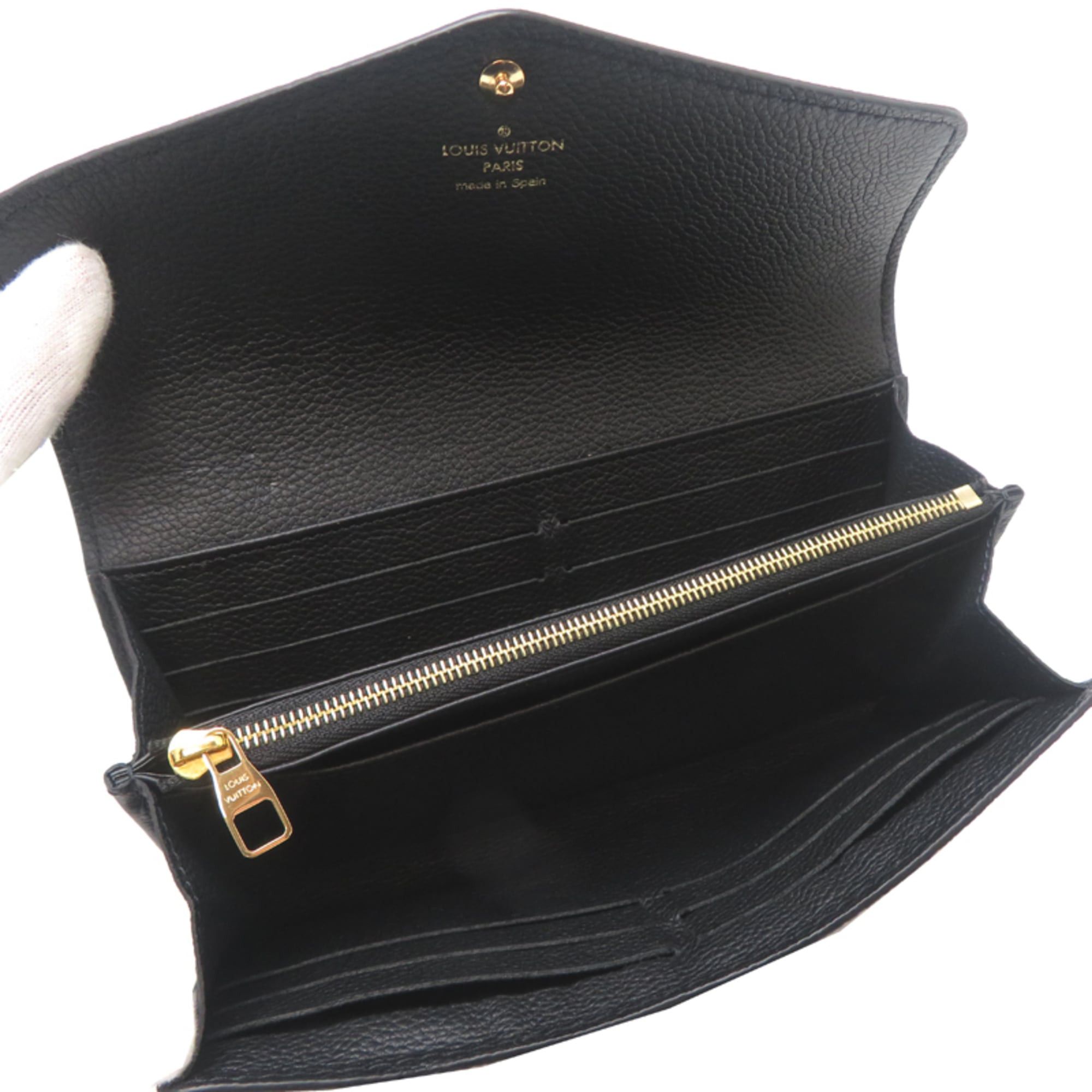 Louis Vuitton Louis Vuitton Portefeuille Sarah Women's Long Wallet M61182 Monogram Empreinte Noir (Black) Size ONE SIZE - 5 Thumbnail