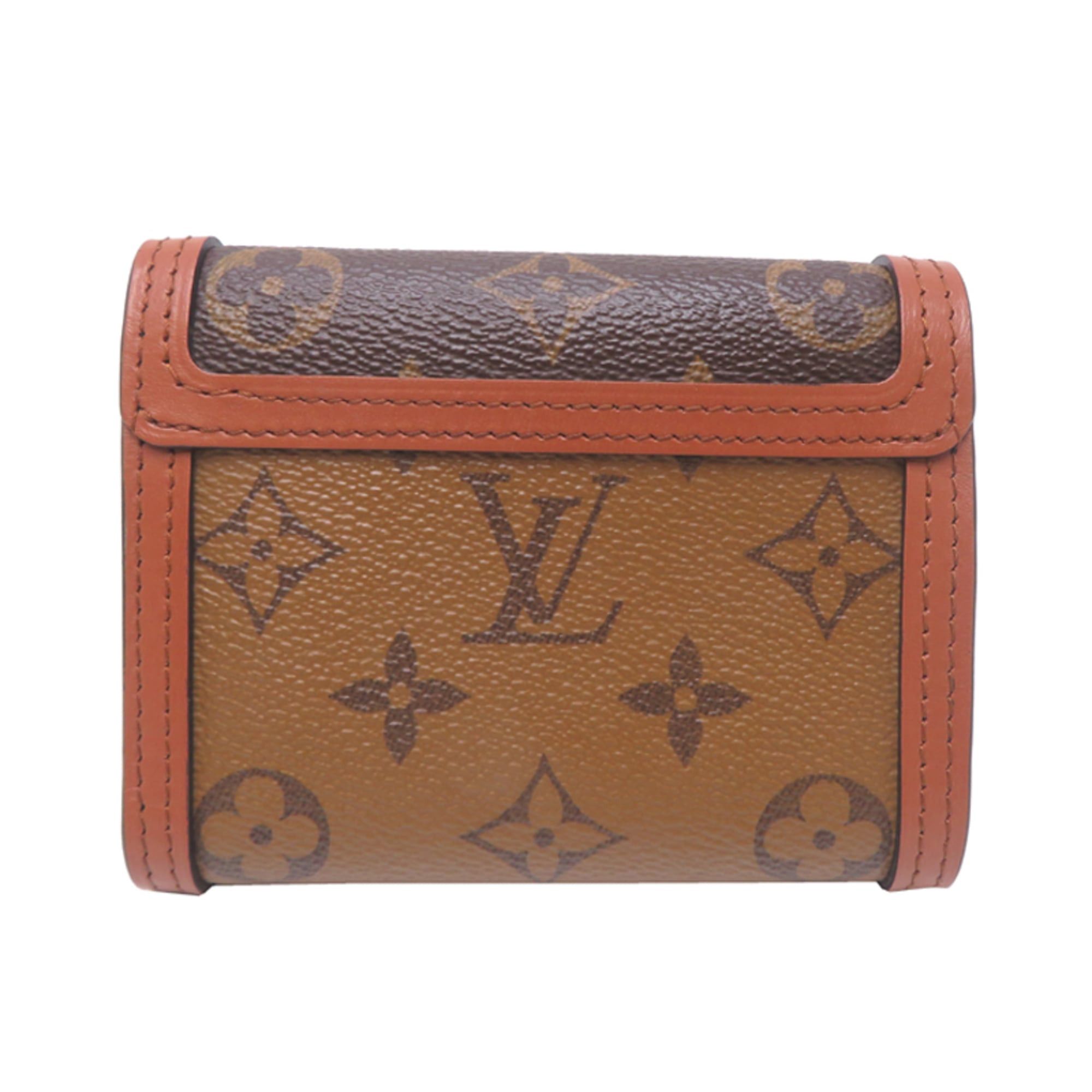 Louis Vuitton Louis Vuitton Portefeuille Dauphine Compact Women's Tri-fold Wallet M68725 Monogram Reverse Brown Size ONE SIZE - 2 Thumbnail