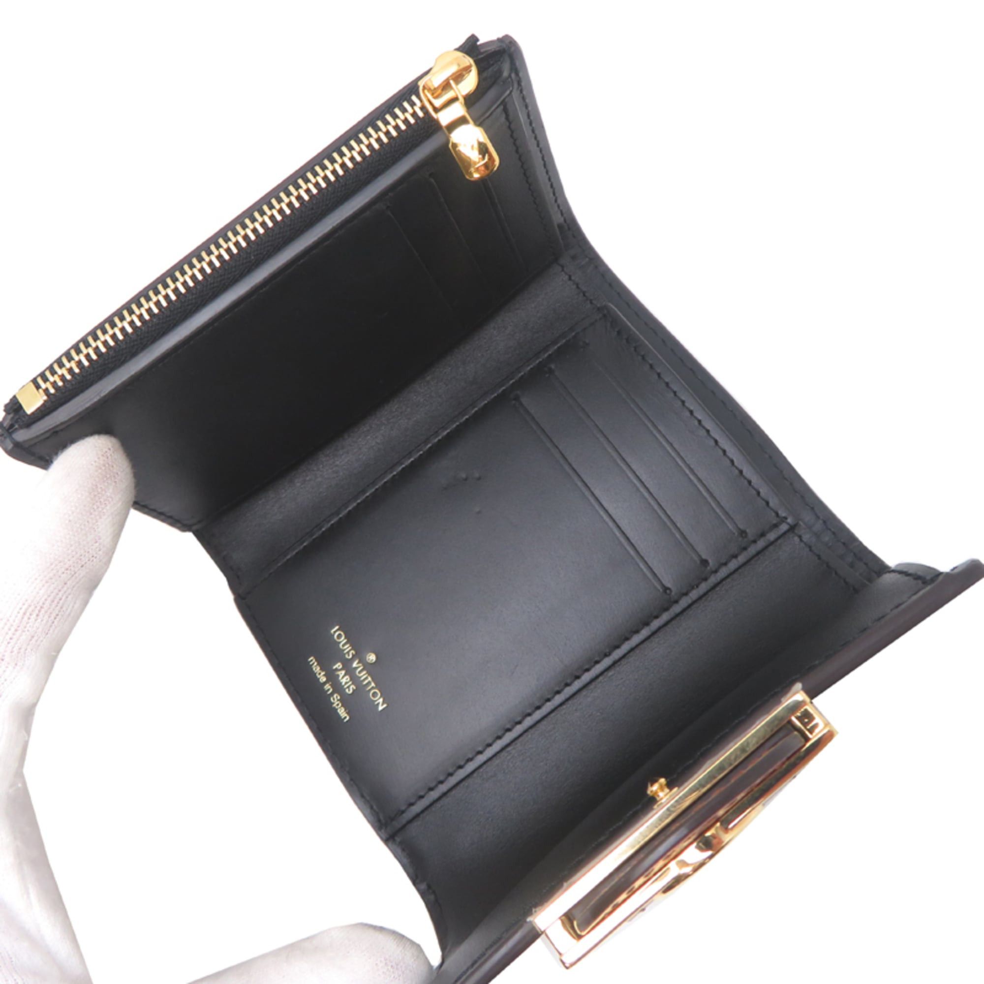 Louis Vuitton Louis Vuitton Portefeuille Dauphine Compact Women's Tri-fold Wallet M68725 Monogram Reverse Brown Size ONE SIZE - 5 Thumbnail