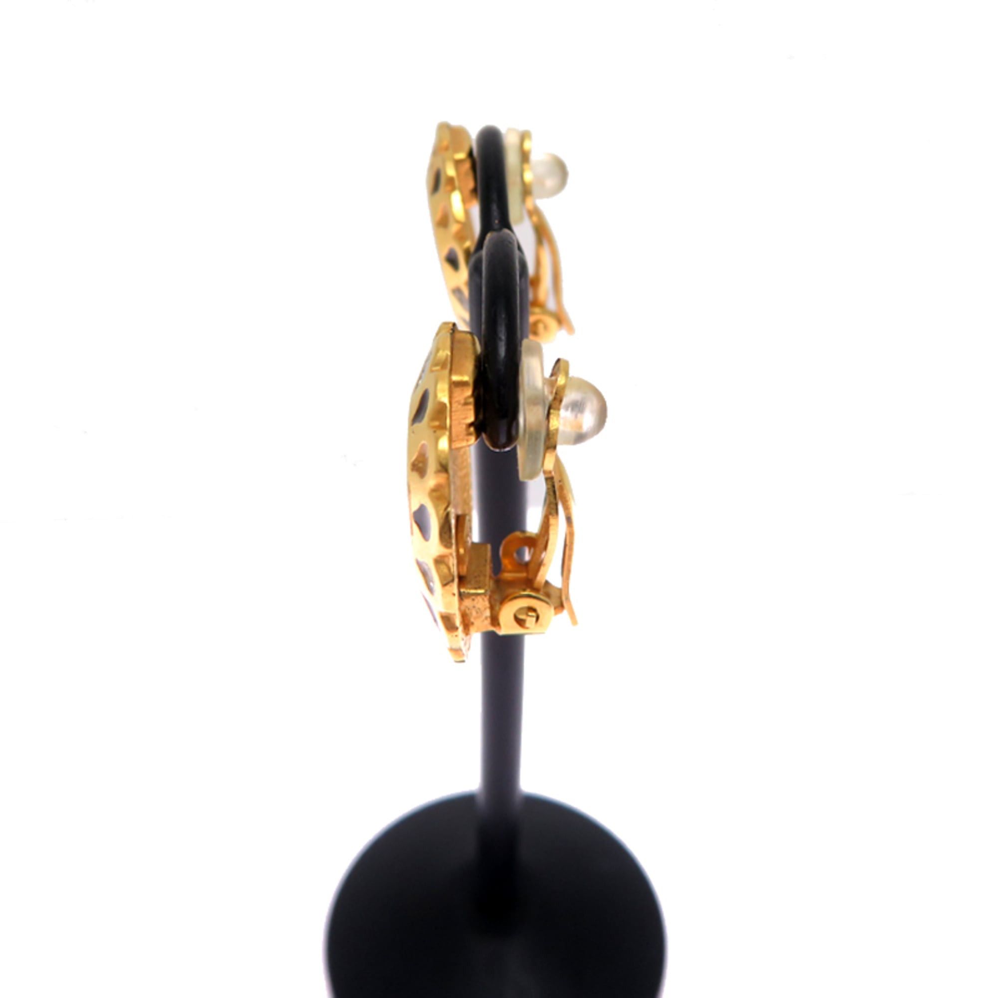 Chanel Chanel logo women's earrings GP Size ONE SIZE - 3 Thumbnail