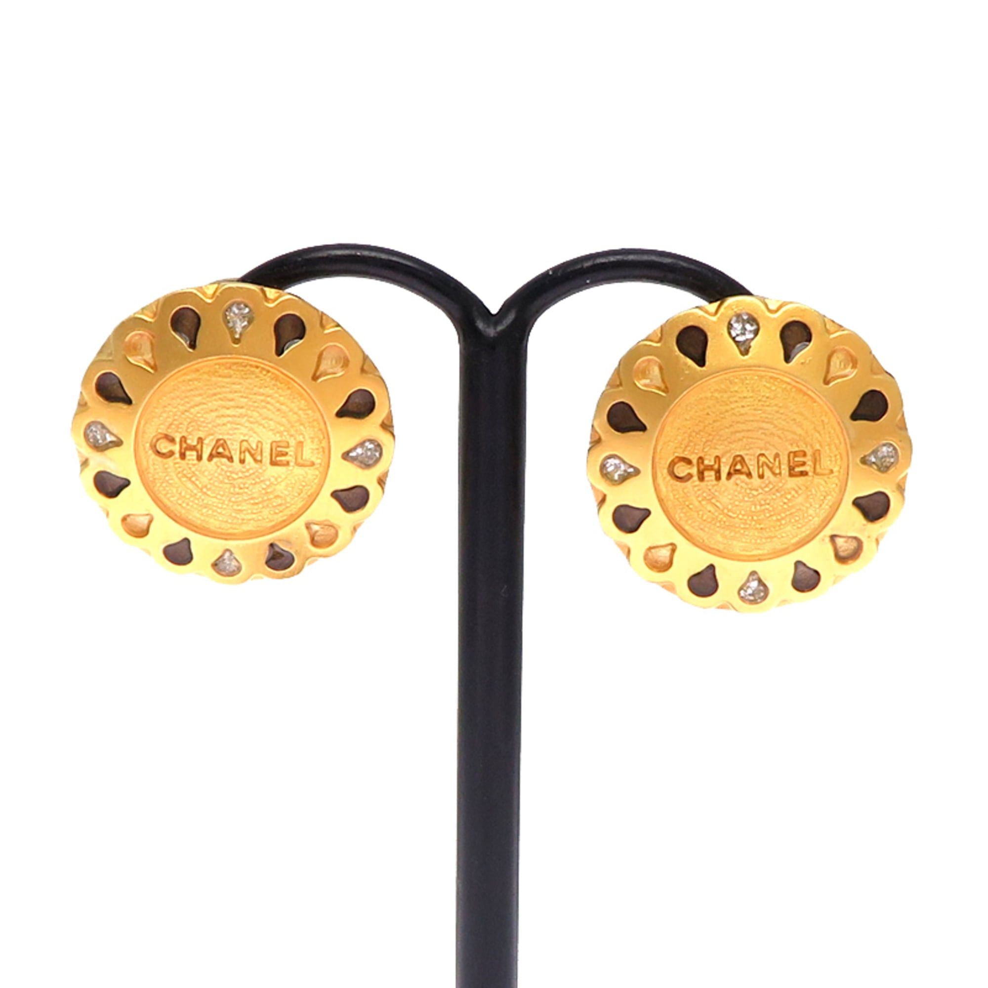 Chanel Chanel logo women's earrings GP Size ONE SIZE - 2 Thumbnail
