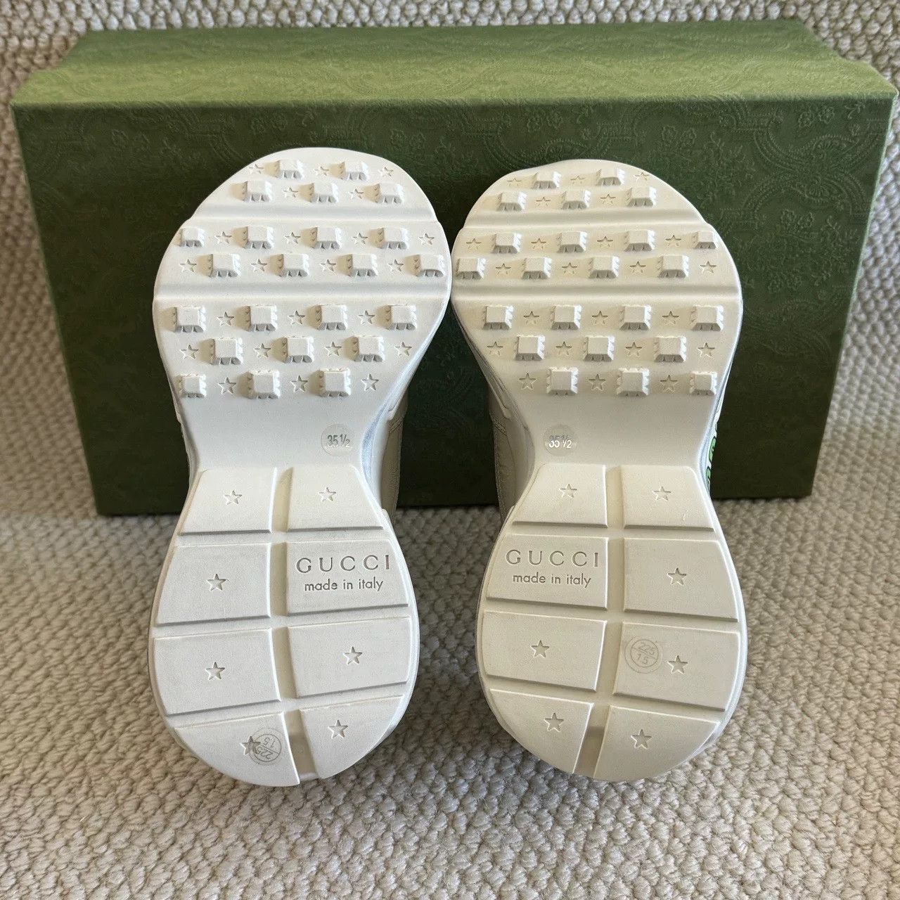 Gucci gucci rhyton sneakers with strawberry print Size US 5.5 / IT 35.5 - 5 Thumbnail